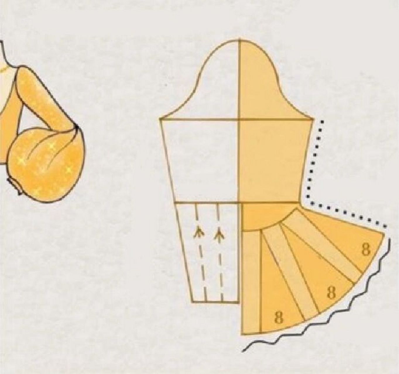 不同泡泡袖型的制版解析3