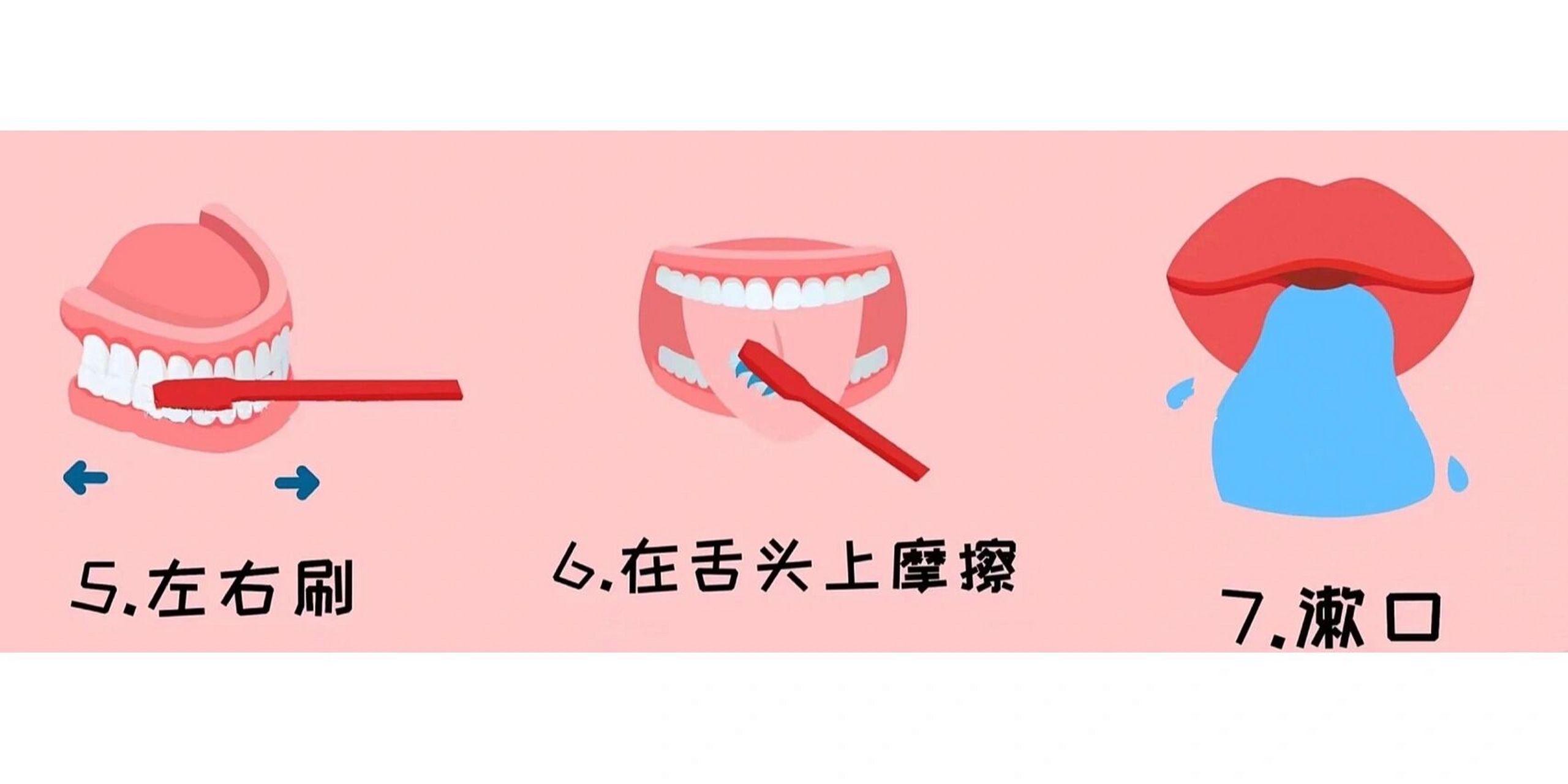 刷牙正确方法步骤图