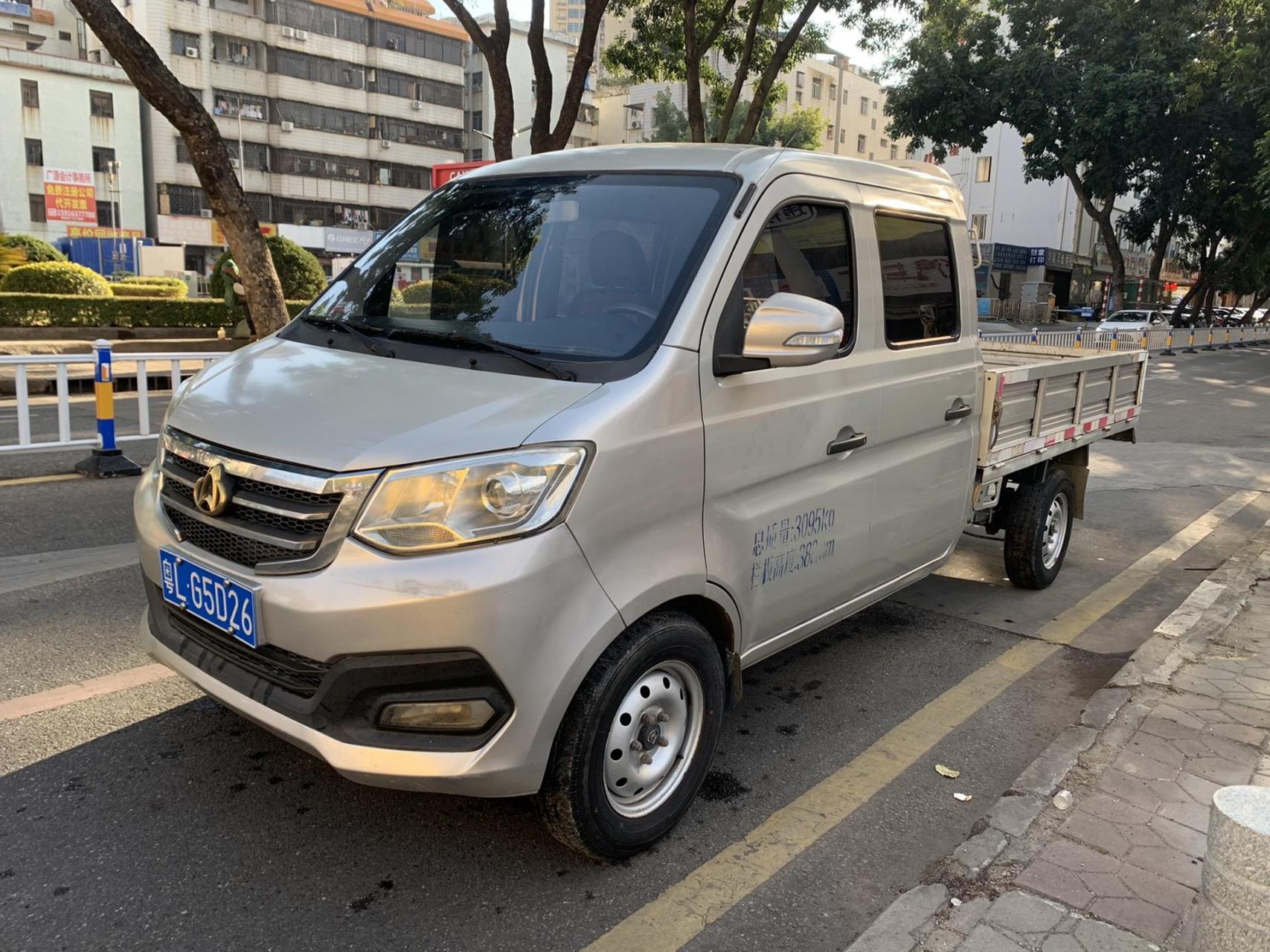 出售长安双排平板小货车2018年8月惠州牌 精品车况 排量1.