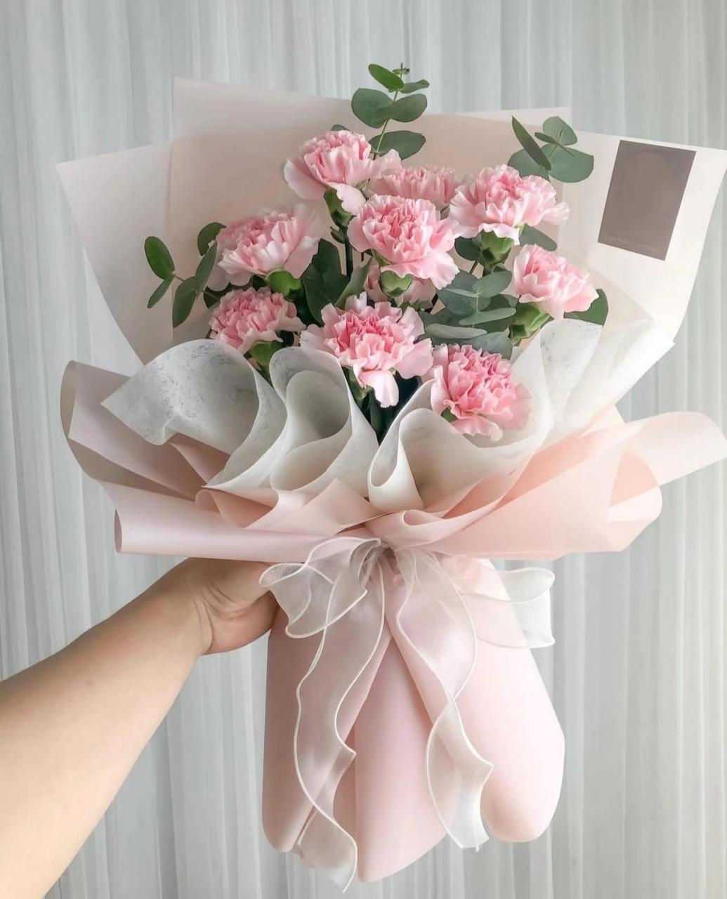 母亲节鲜花|康乃馨不止花束还有抱抱桶花篮 花之海岸鲜花速递9994
