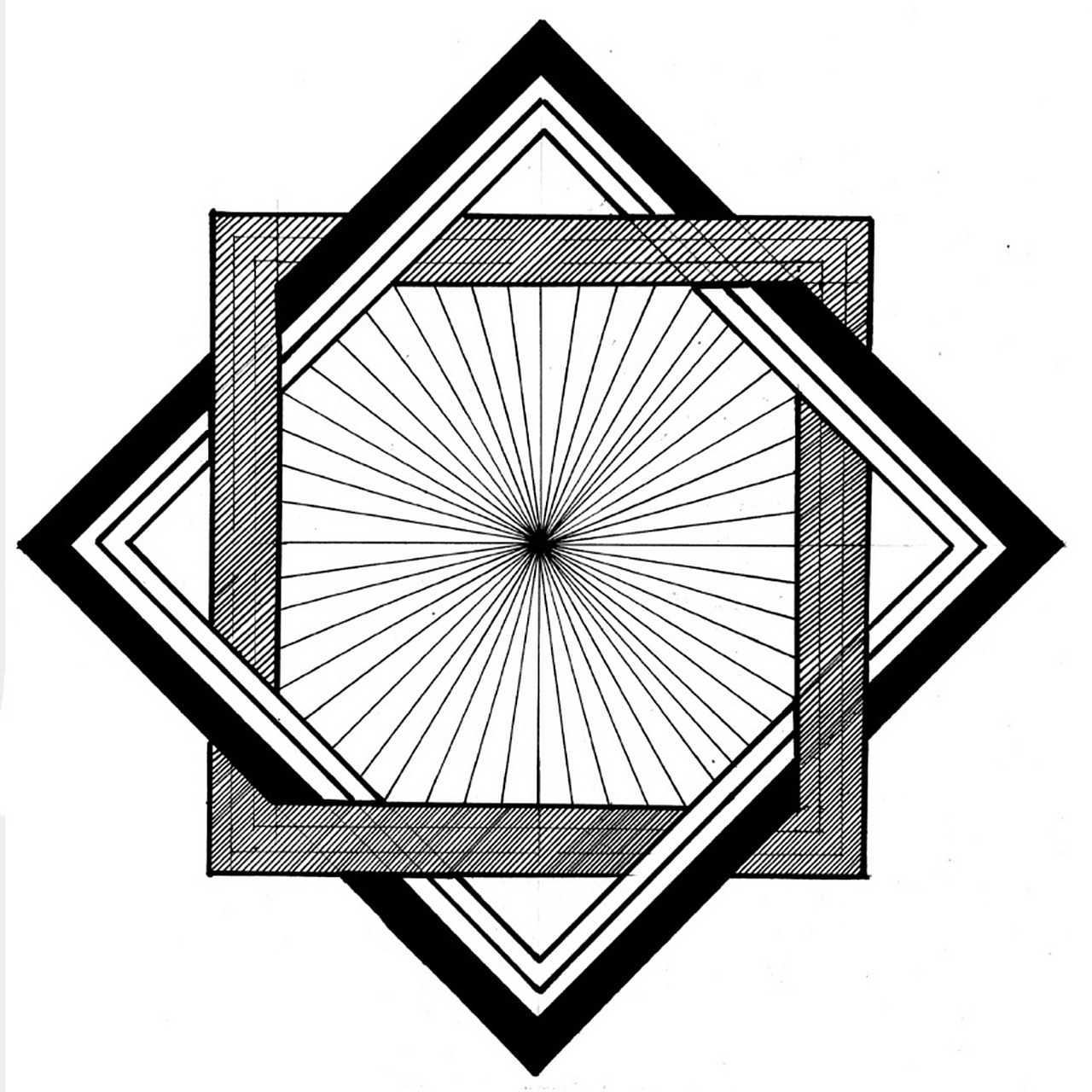 线的构成 作业要求: 25cmx25cm的卡纸 分别以直线(斜线) 几何曲线作4