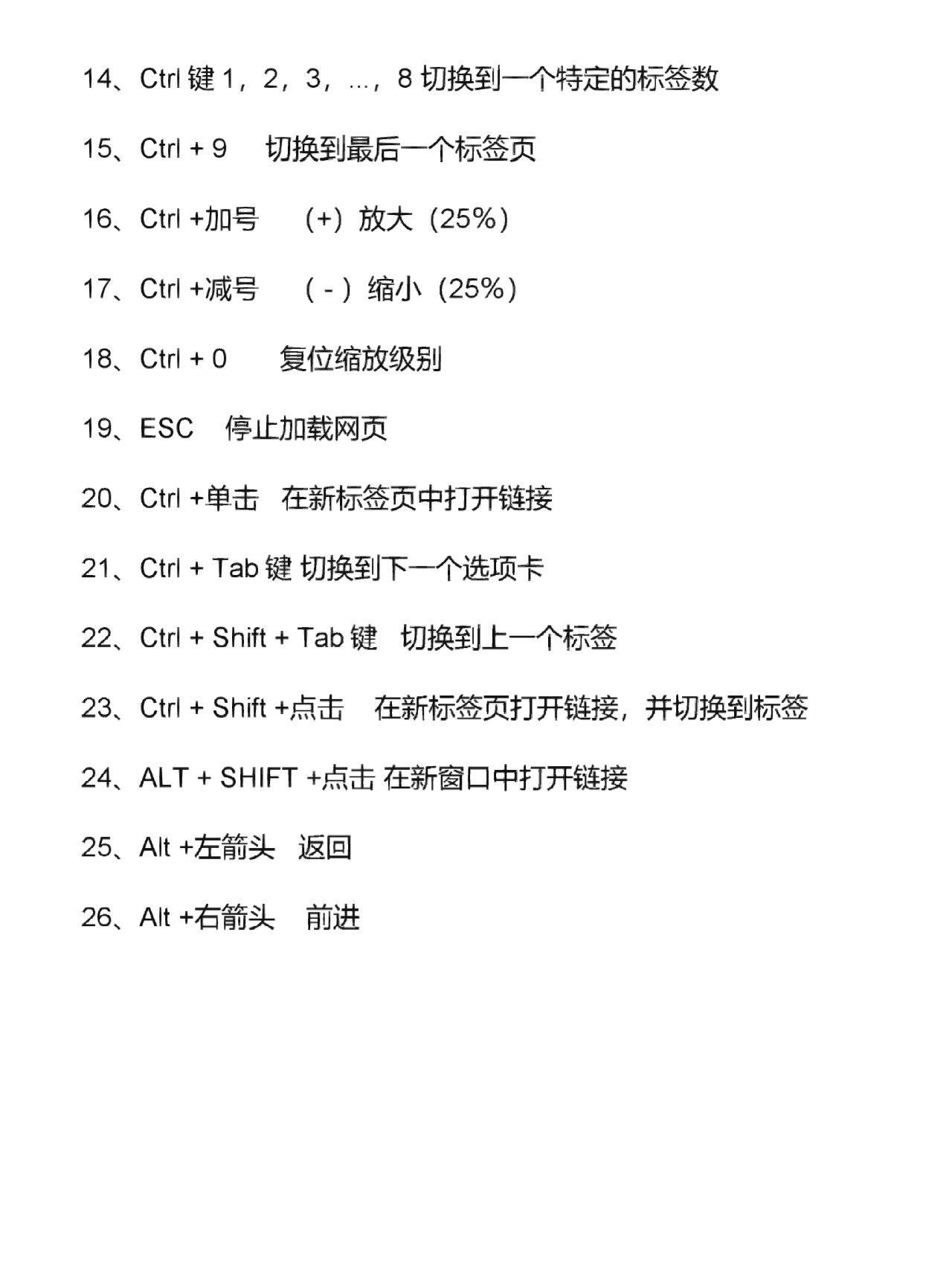 edge浏览器快捷键大全