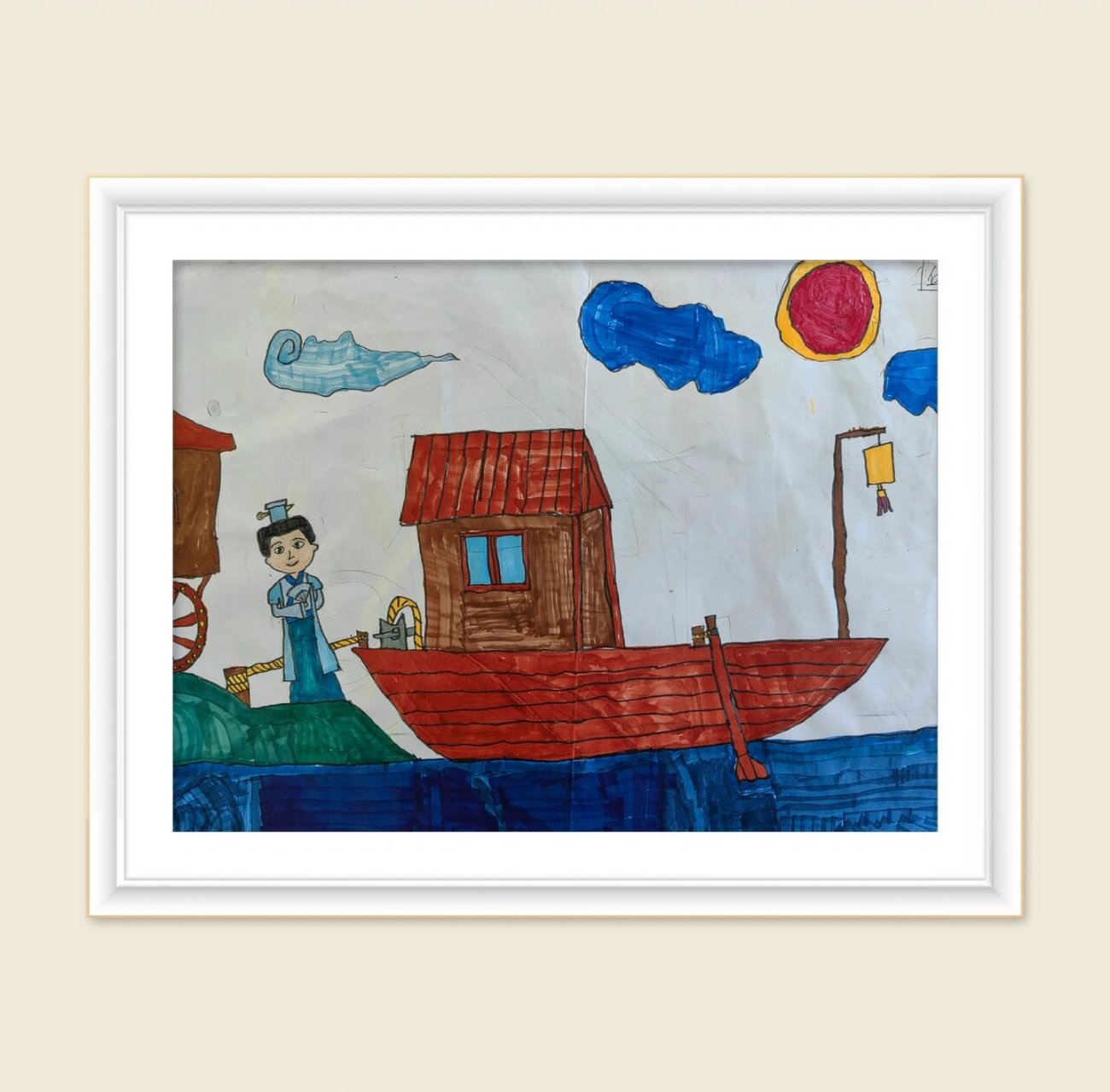 三年级美术下册《古代的交通工具》学生绘画作品