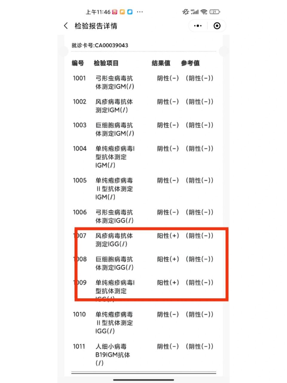 鉅細胞病毒抗體igg陽性 孕八週左右做的這個雙torch檢查,出現這三項