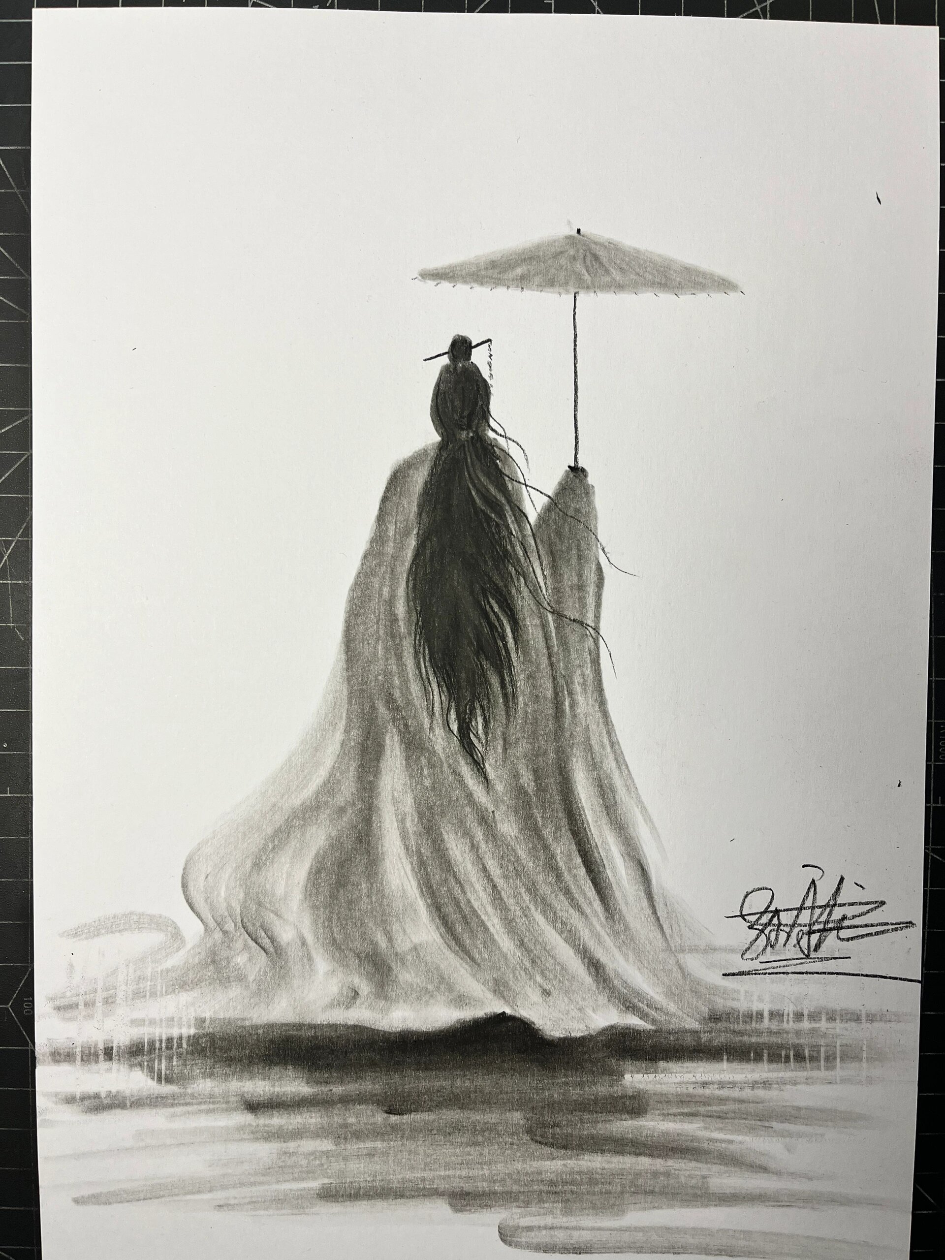 素描风景山水