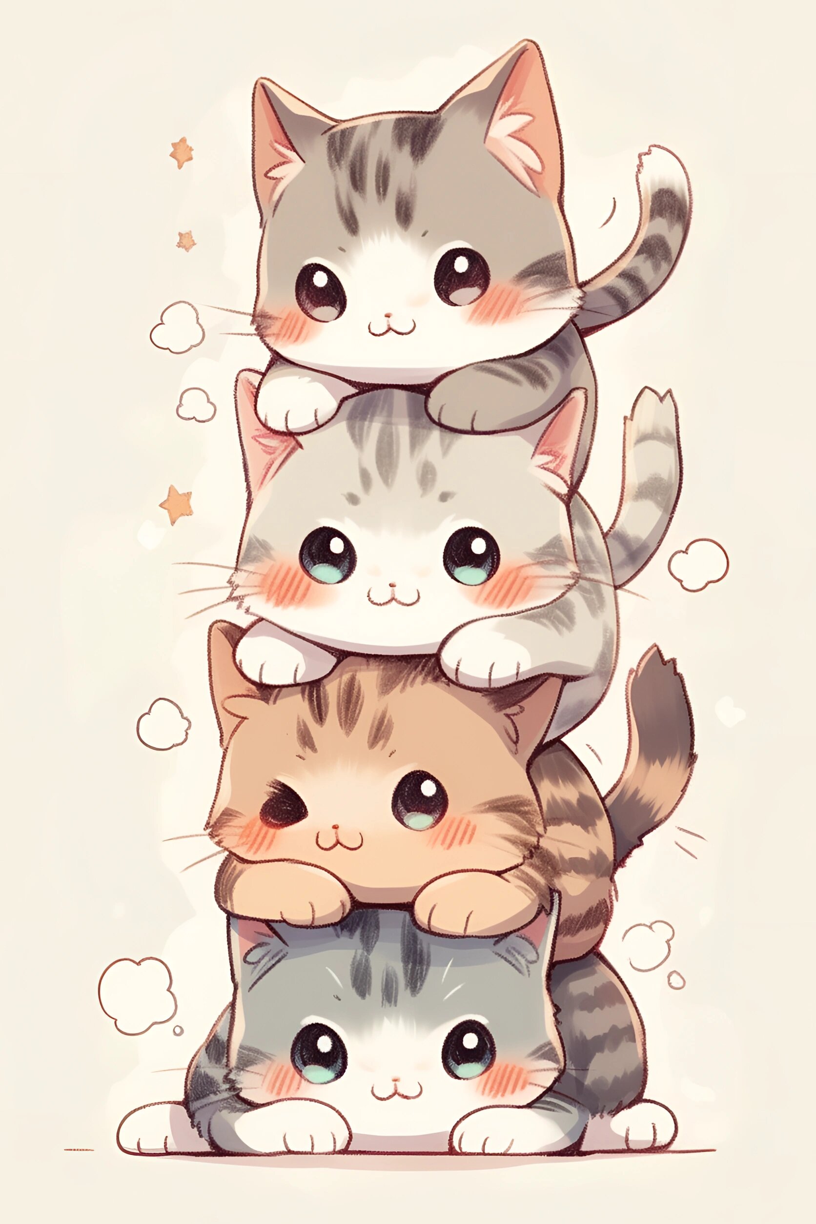 猫咪叠叠乐壁纸