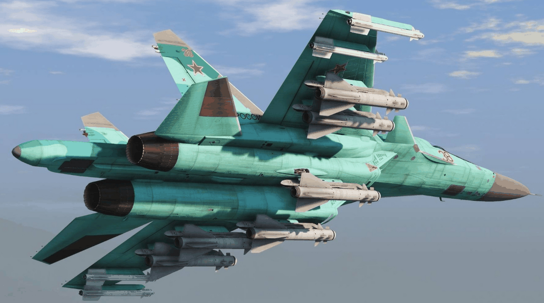 俄罗斯的苏34战斗轰炸机展开了行动!