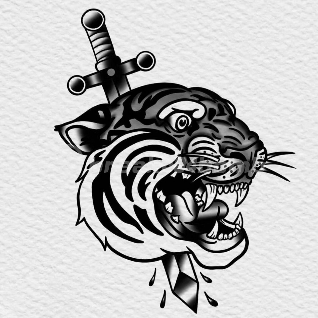 9张oldschool纹身手稿|天使纹身手稿 适合拼接的图oldschool纹身