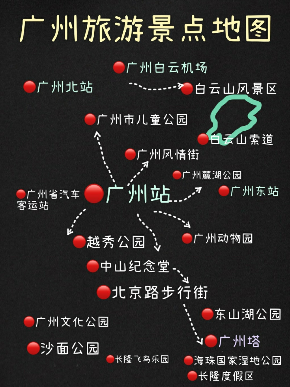 广州旅游攻略景点地图地铁线路附长隆乐园 咚98咚98咚98广州