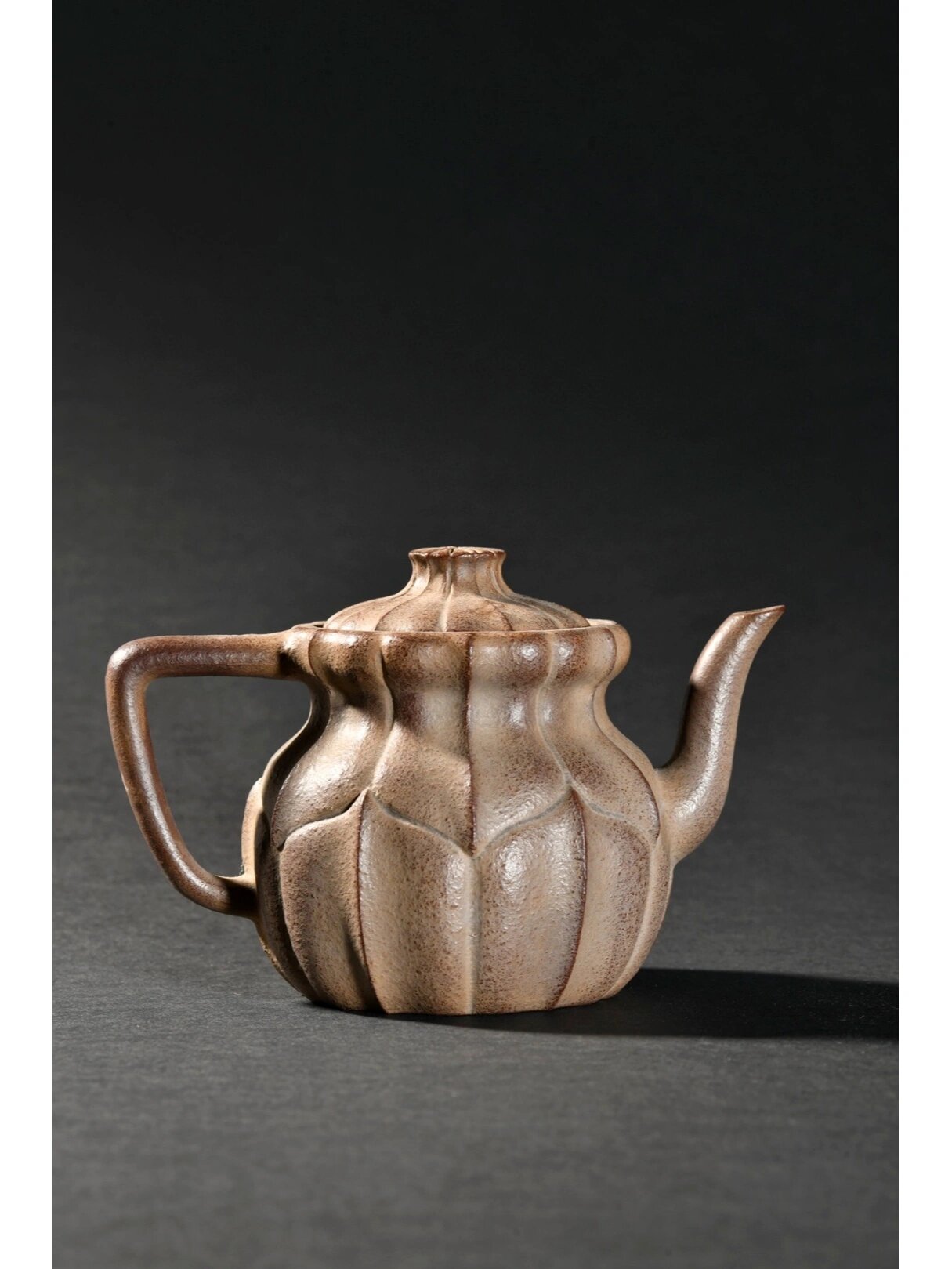 旧藏 "时鹏"款 紫砂老料茶壶