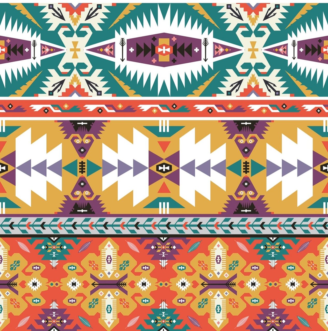 新疆传统民族纹样 哈萨克族传统织物纹样主要以动物纹,植物纹,几何纹