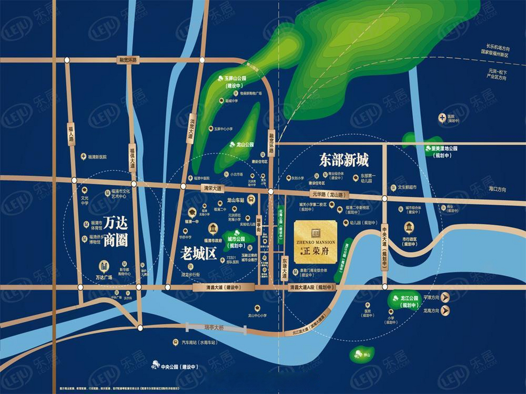 玉融正荣府位于福清市东部新城东塘大道,是东部新区桥头堡位置,为福清