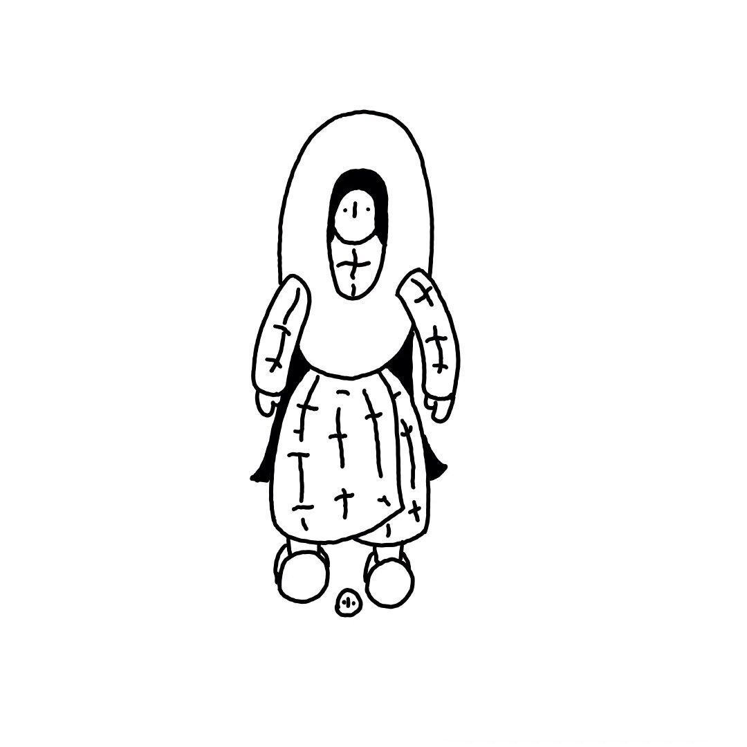 插画26个字母人opqrst