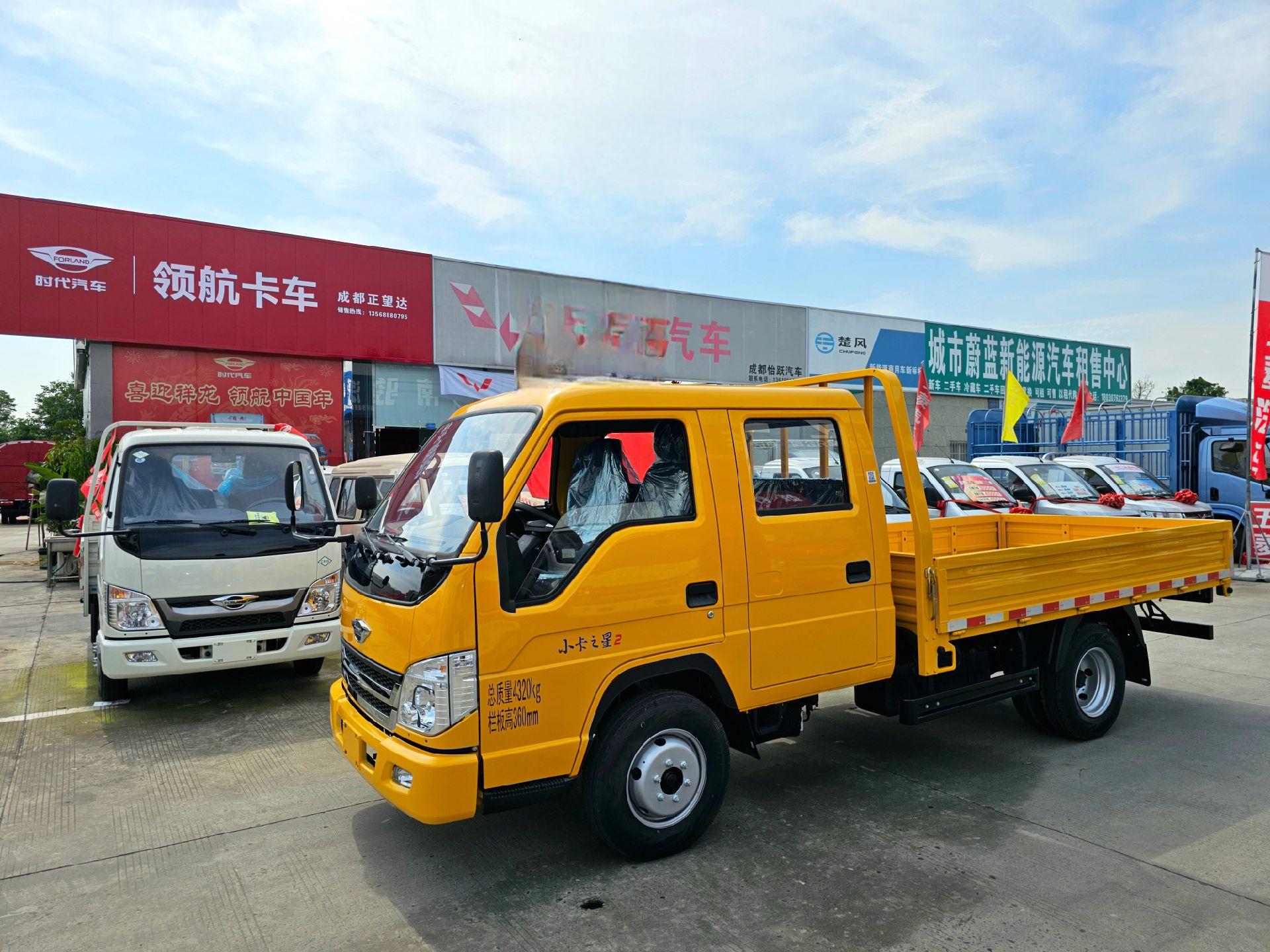 小卡之星2双排座车型到店,全柴q23发动机,100马力,5档箱,货箱3020