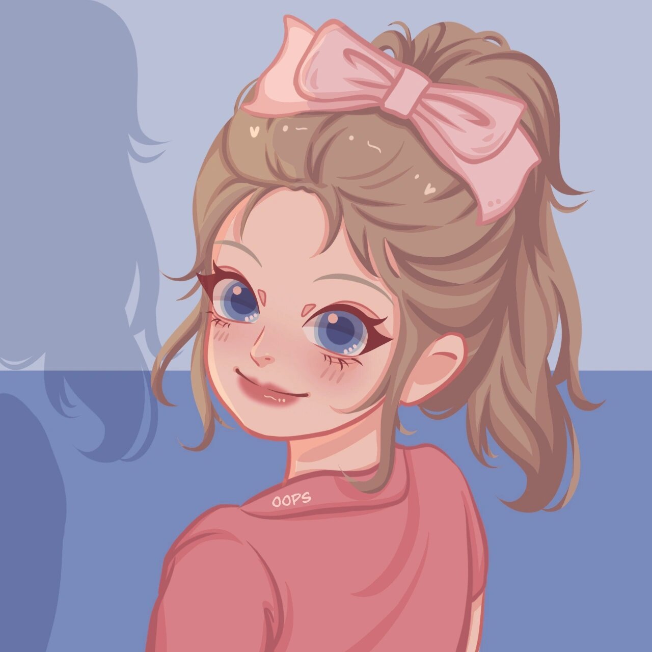 卡通头像|甜妹合集 为了封面的统一 把蝴蝶结妹妹的背景色改成了粉色