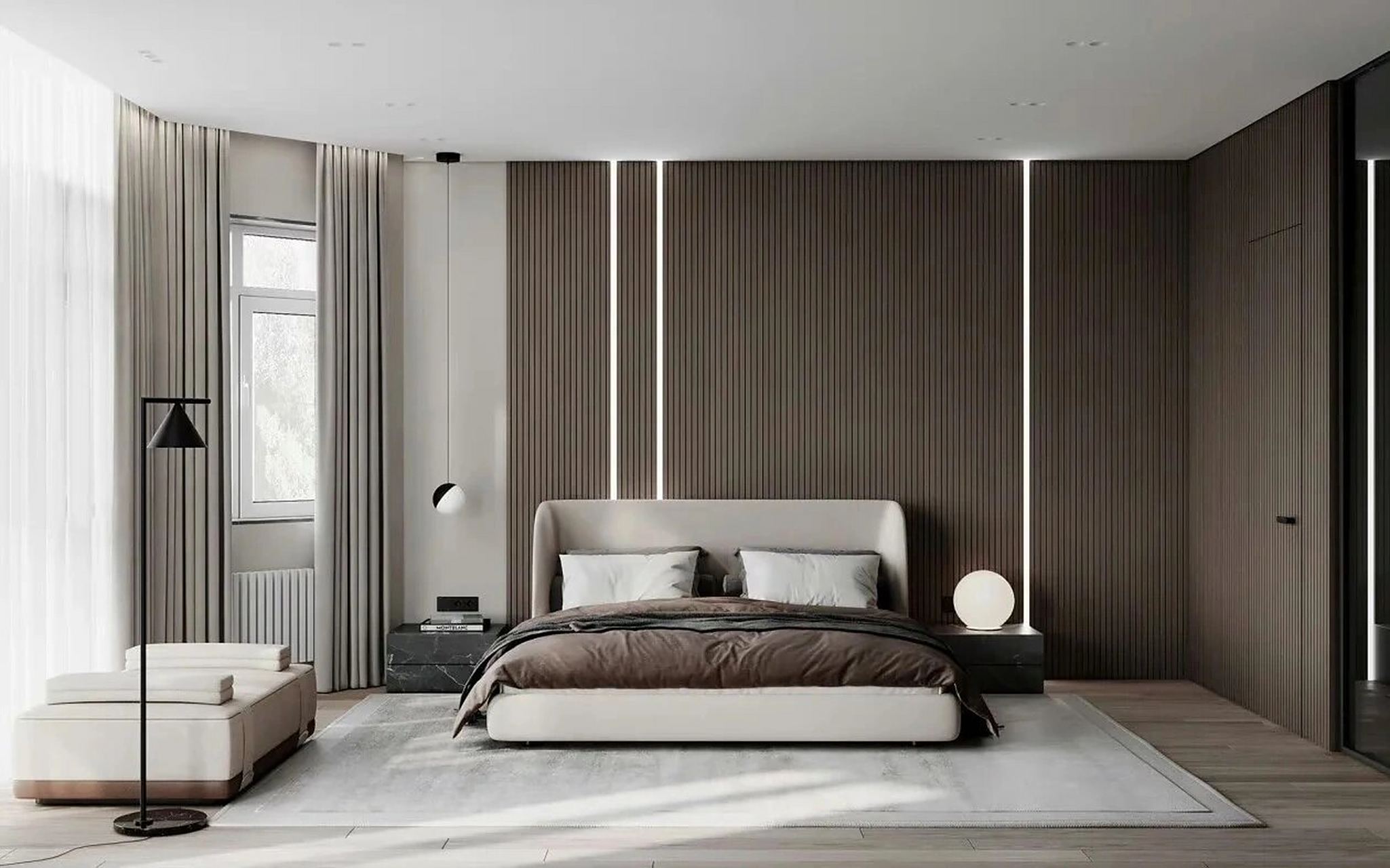 9款2023年超流行木饰面床头背景墙案例 汉阳树品牌木饰面 绿色环保