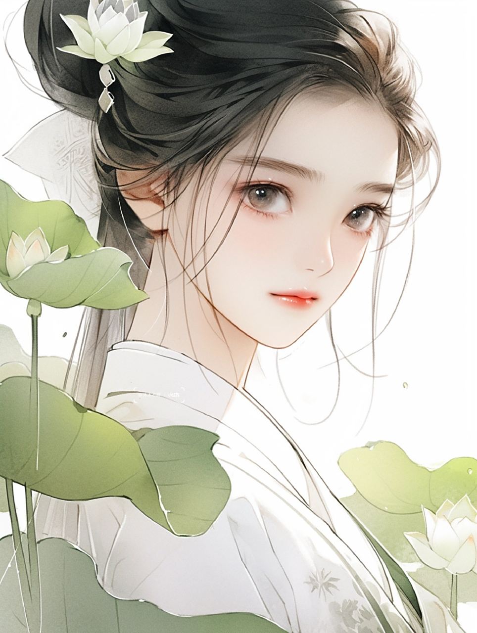 荷花篇二|汉服|荷花古风美女唯美壁纸头像 江南何采莲,莲叶何田田.