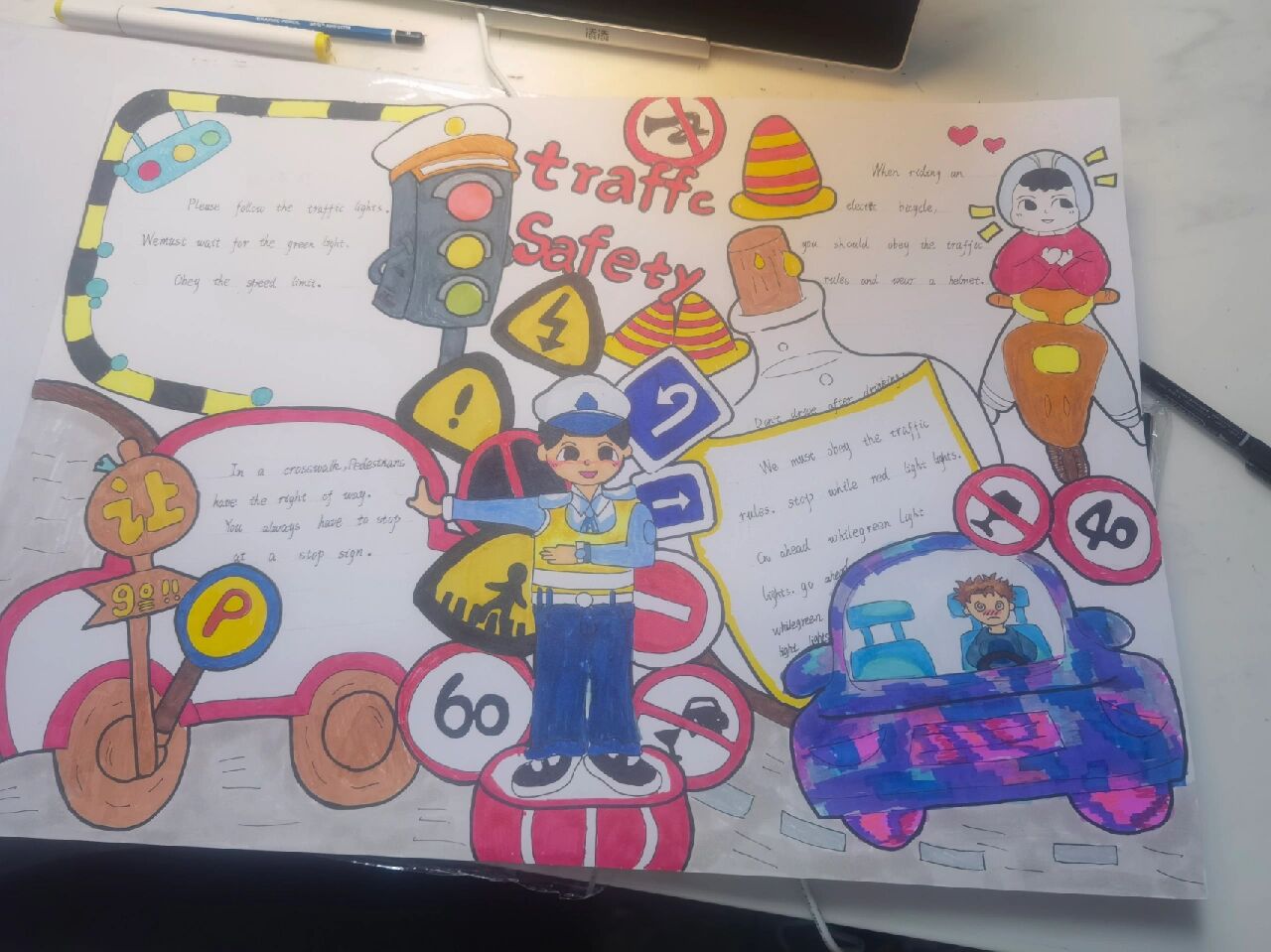 英语版交通手抄报