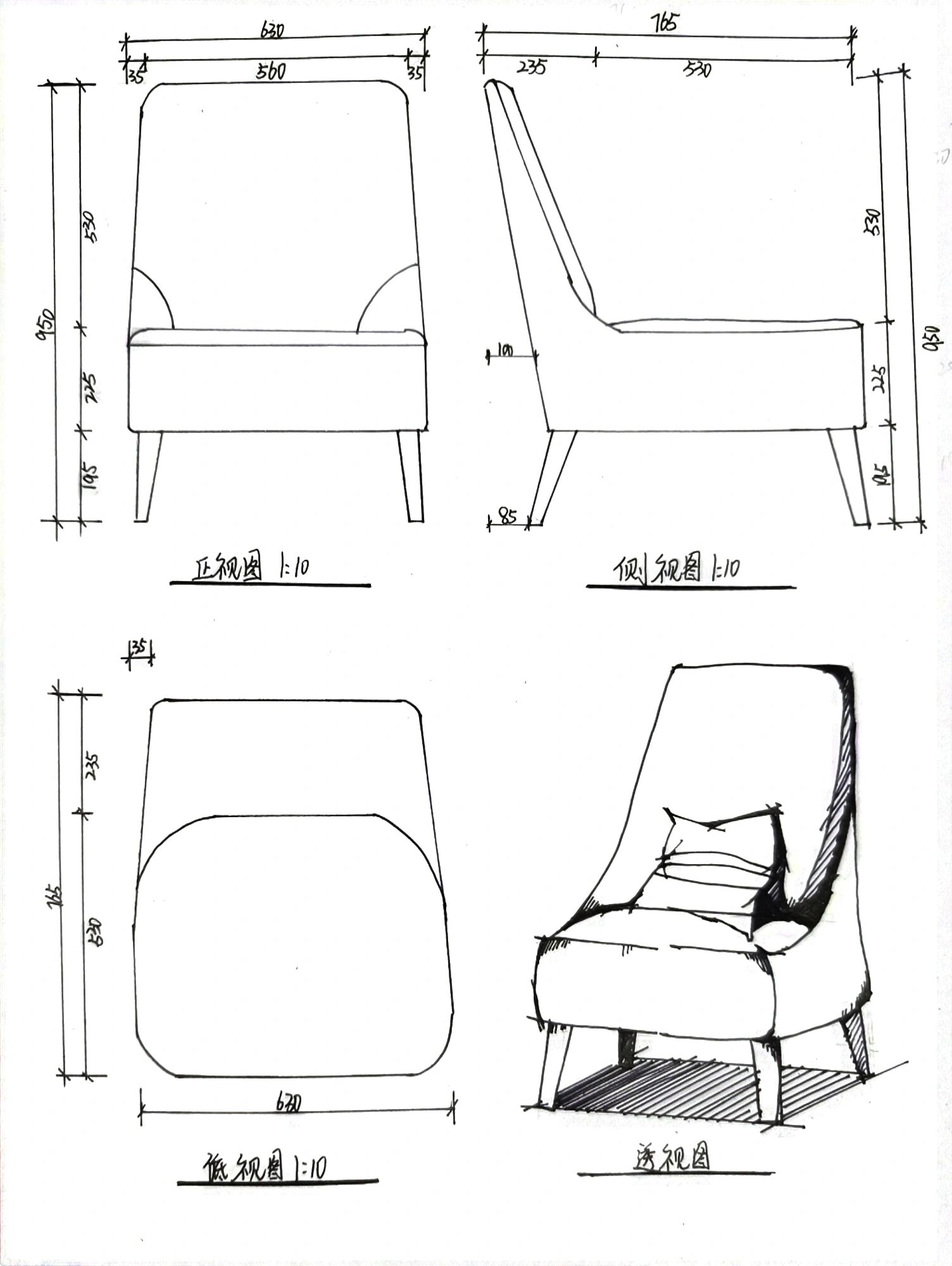 家具三视图