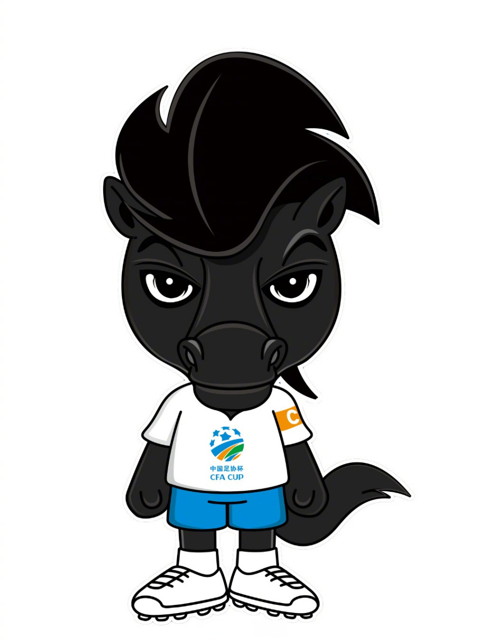中国足协杯吉祥物黑马队长亮相 【中国足协杯八强战蓄势待发,官方吉祥