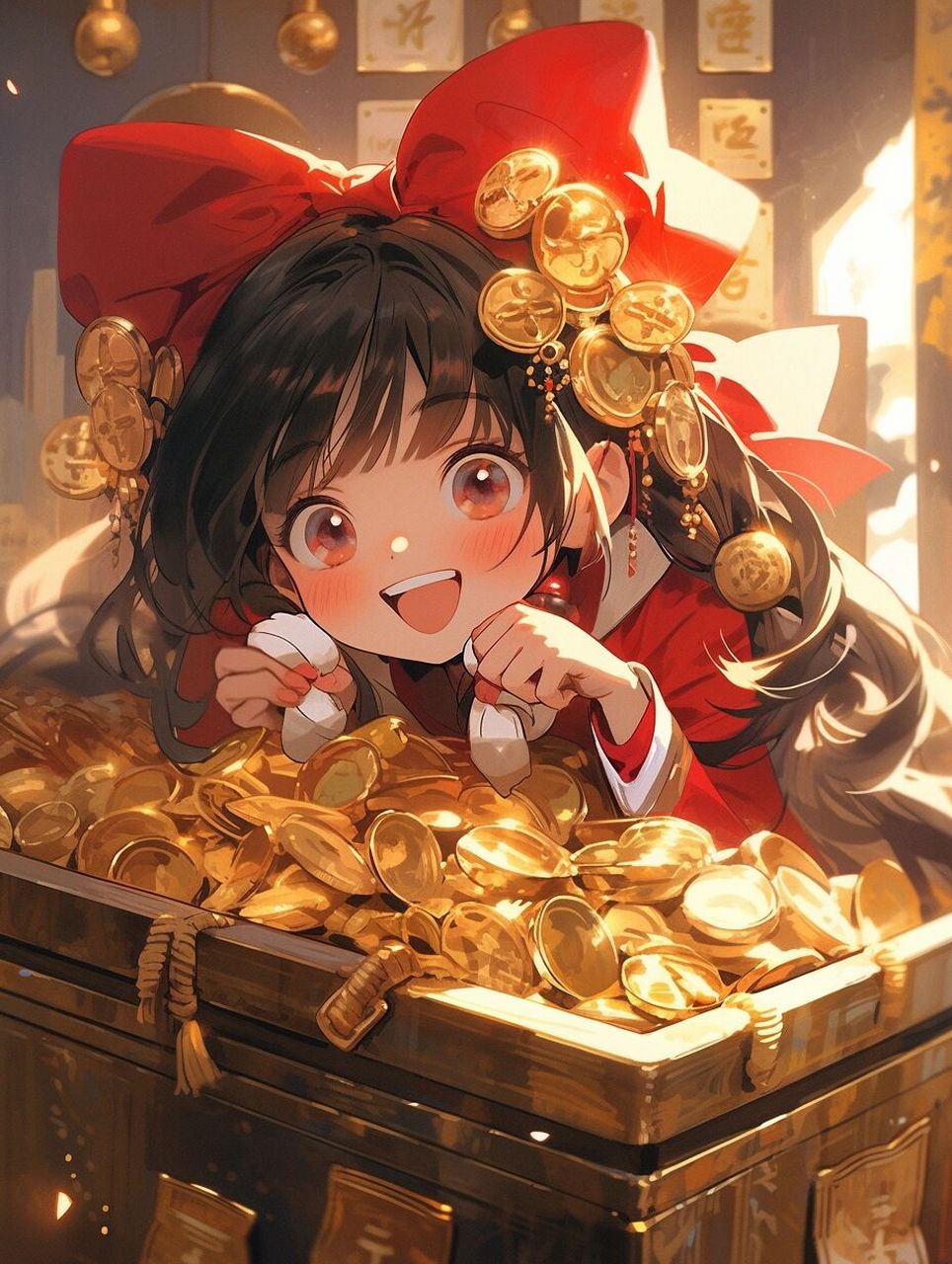 90招财头像 招财壁纸 坚持努力 资产过亿 钱不是一切,但它可以创造