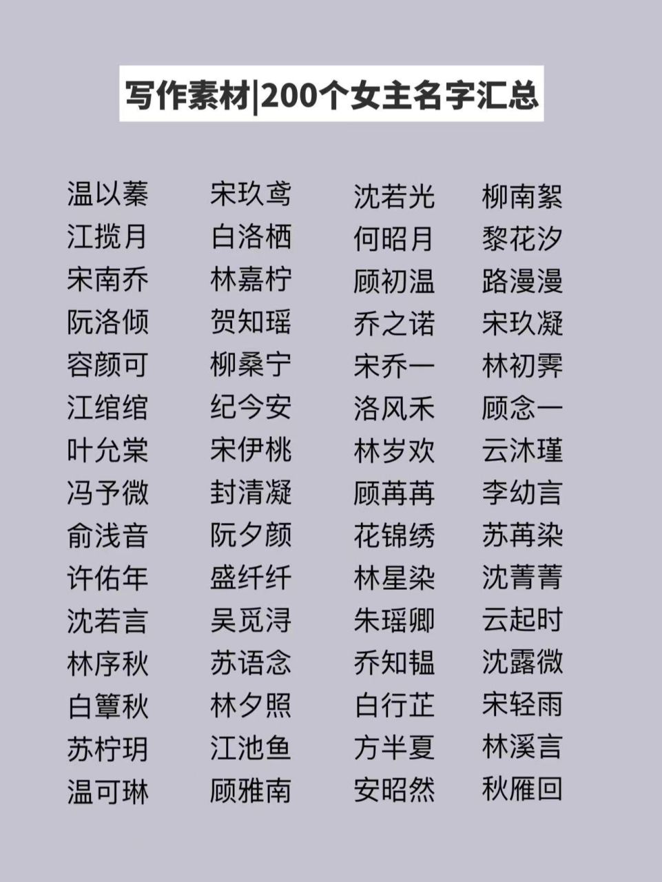 写作素材|起名废看过来!