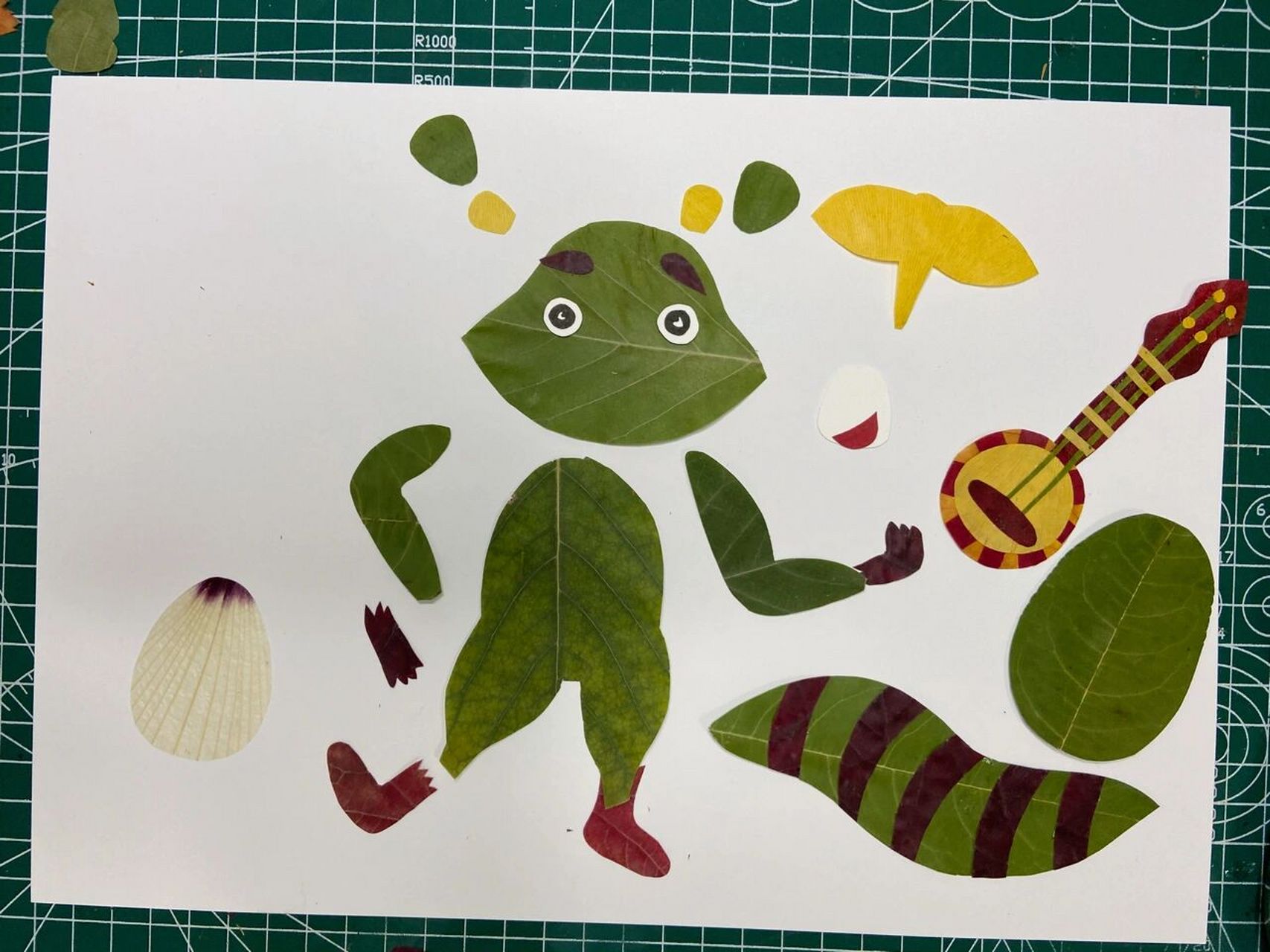 树叶画 树叶贴画～松鼠9715