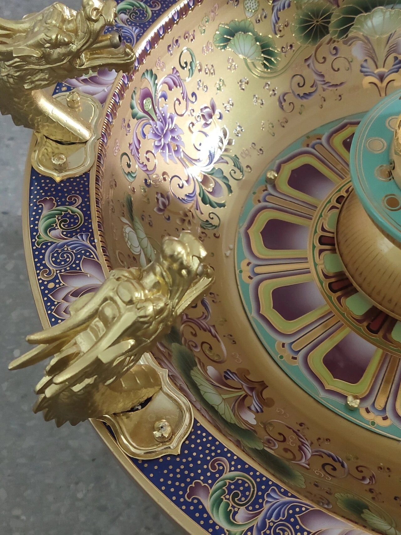 浴佛节佛诞日浴佛盆九龙吐水浴佛盆 大号:高:50厘米,直径:75厘米.