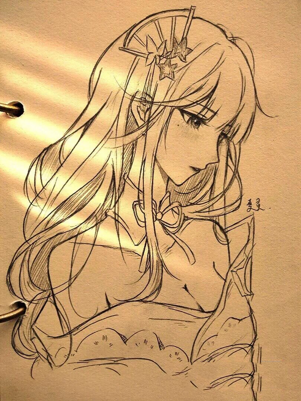 少女漫画 #铅笔画# #绘画临摹