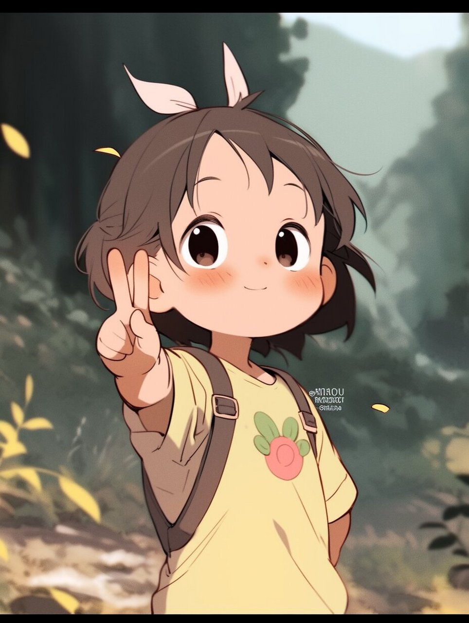 【100个咒语43】剪刀手7015情头 今天尝试用midjourney生成的情侣