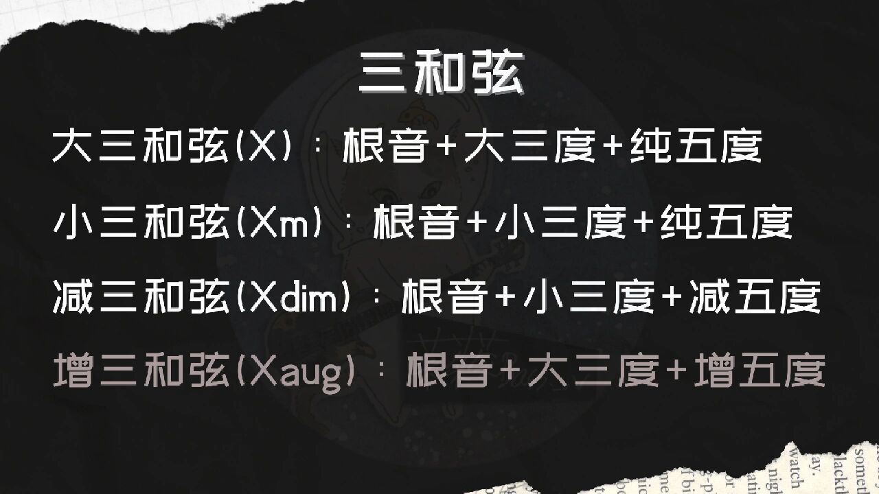 【贝斯和弦指型】三和弦篇 | 公式,图像