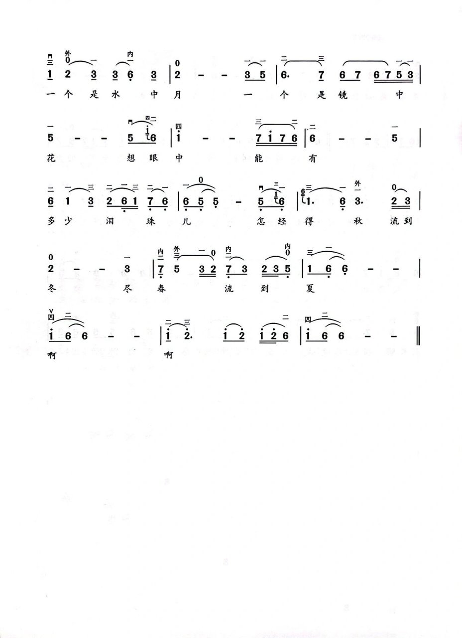 二胡曲谱分享:枉凝眉 曲谱需要自取,伴奏请撕信