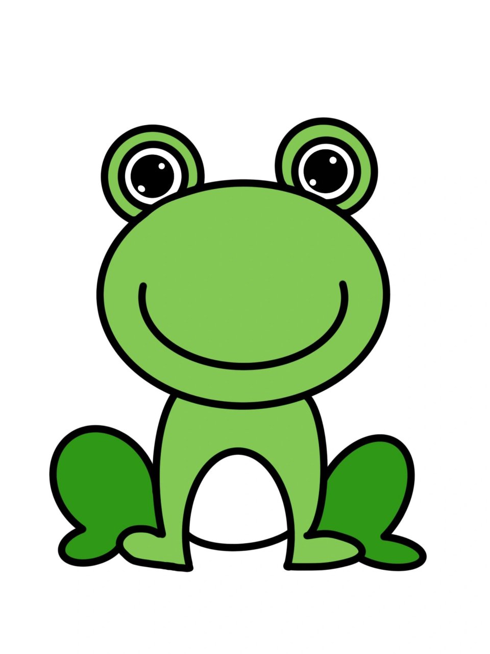 青蛙简笔画彩色图片