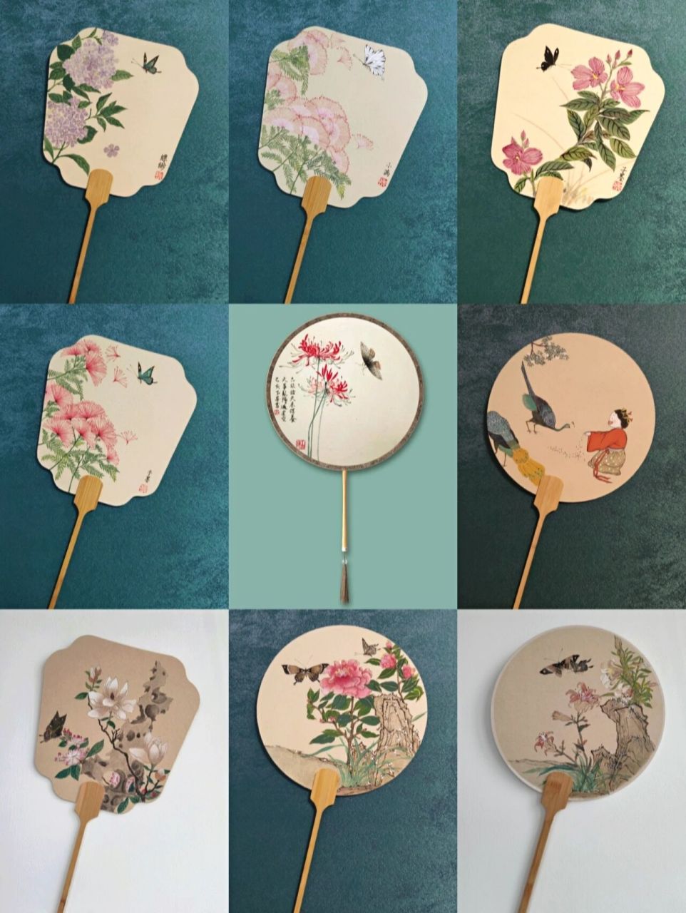 团扇合集 古风国画扇子94 这些夏天日夜完成的一些扇子94,当绘画