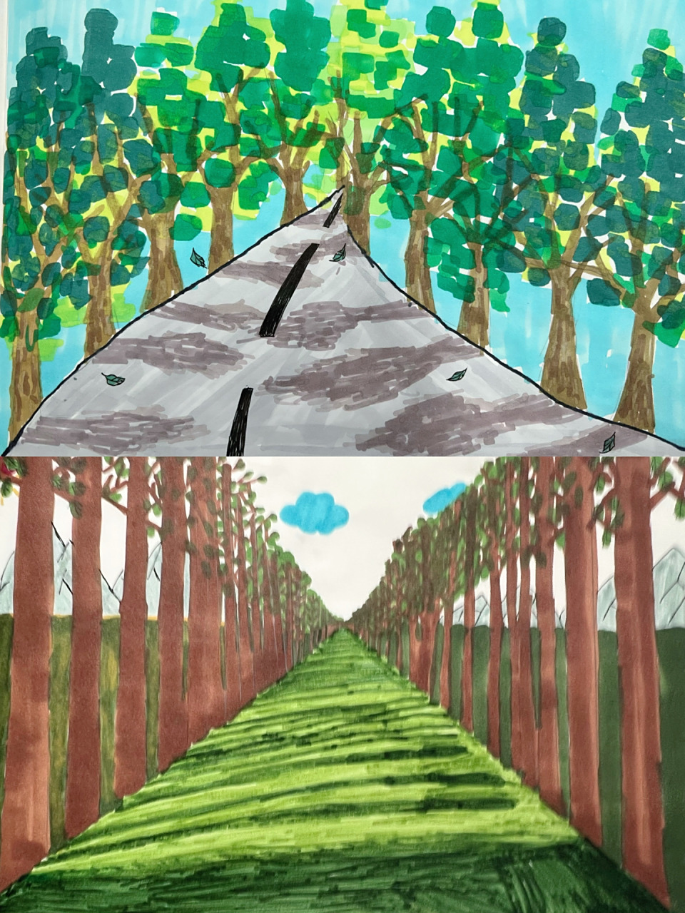 小学美术苏少版五年级《近大远小》