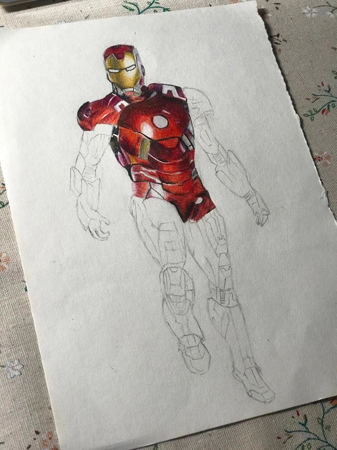 发现了去年还是11岁的时候画的两张彩铅 当时真的是个妥妥的漫威迷