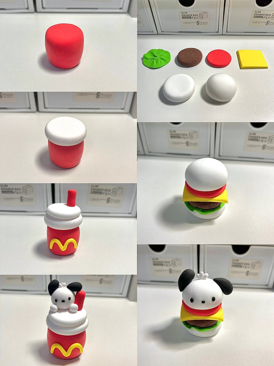 超轻粘土78捏09个美味的麦当劳小帕吧939204 92汉堡薯条