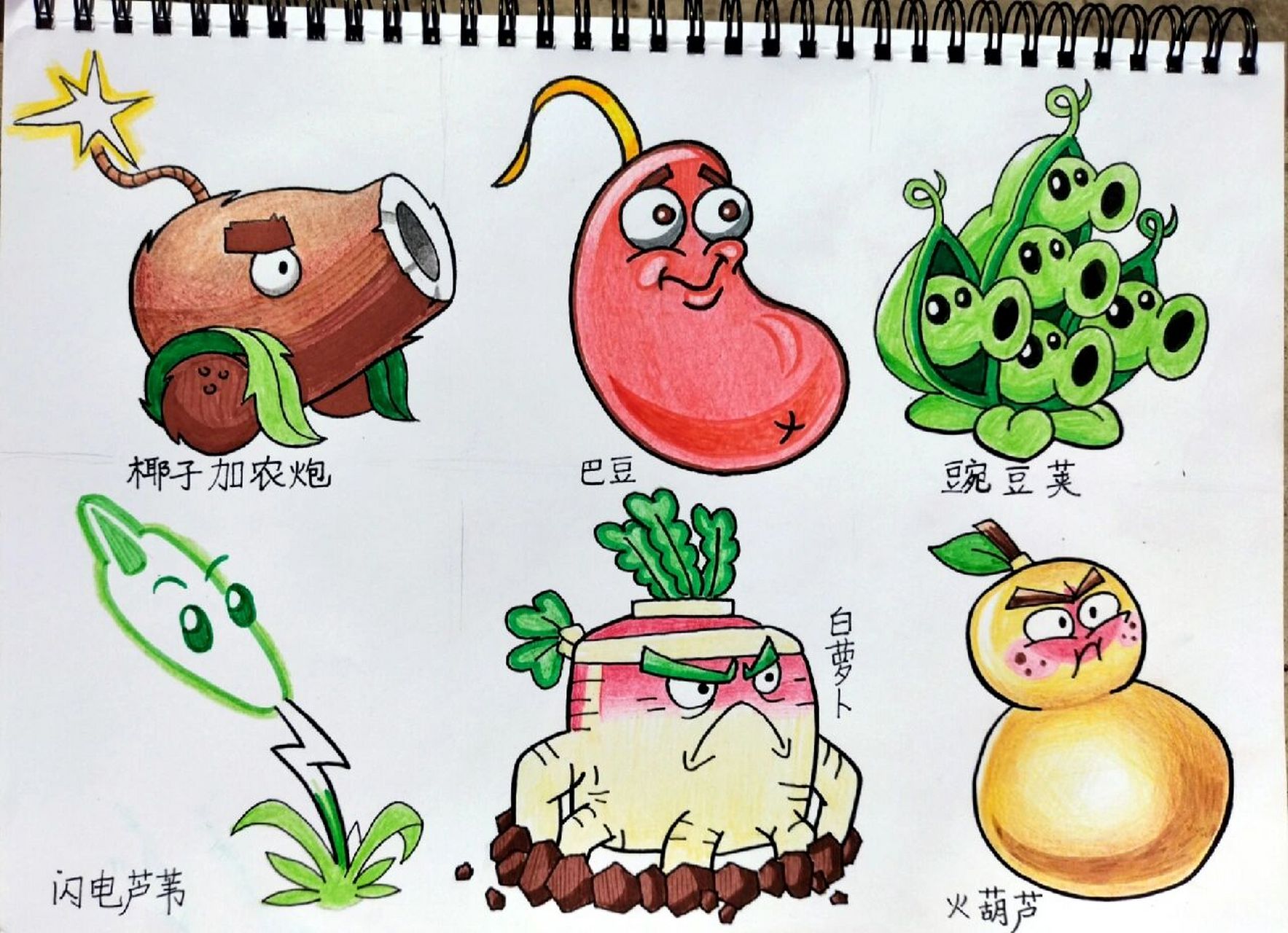 怎么画植物大战僵尸,简笔画,卡通画 更新植物大战僵尸绘画,植物大战