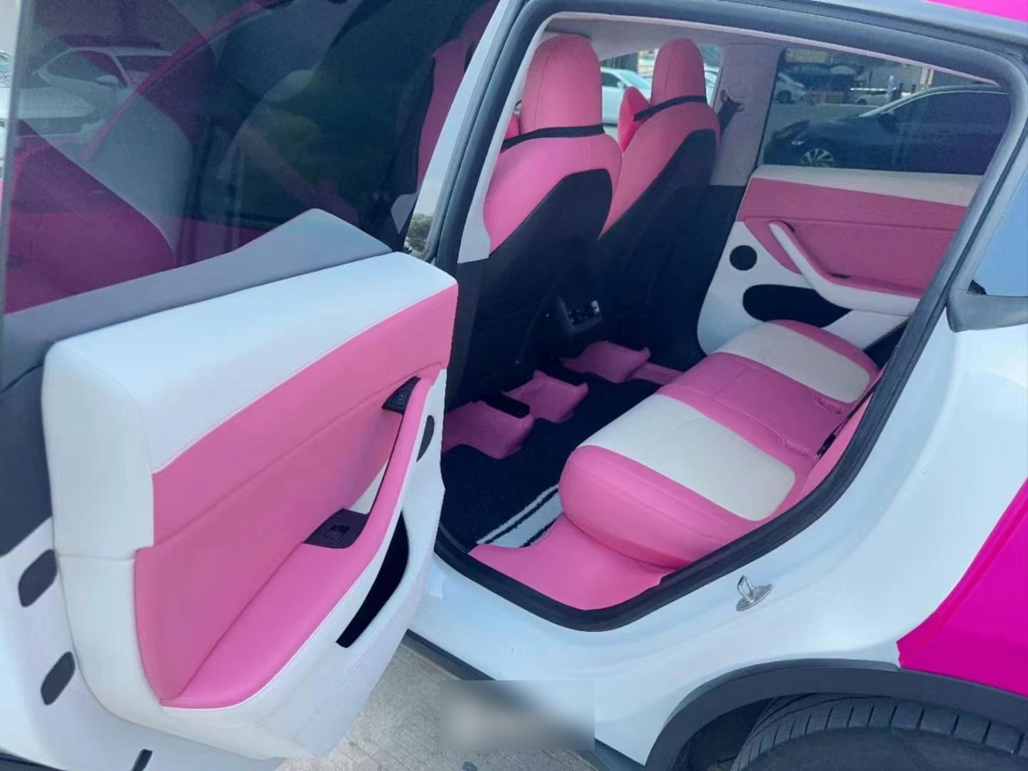 粉色—适合女生的汽车内饰改装.美极了!樱花粉——把春天装在车里!