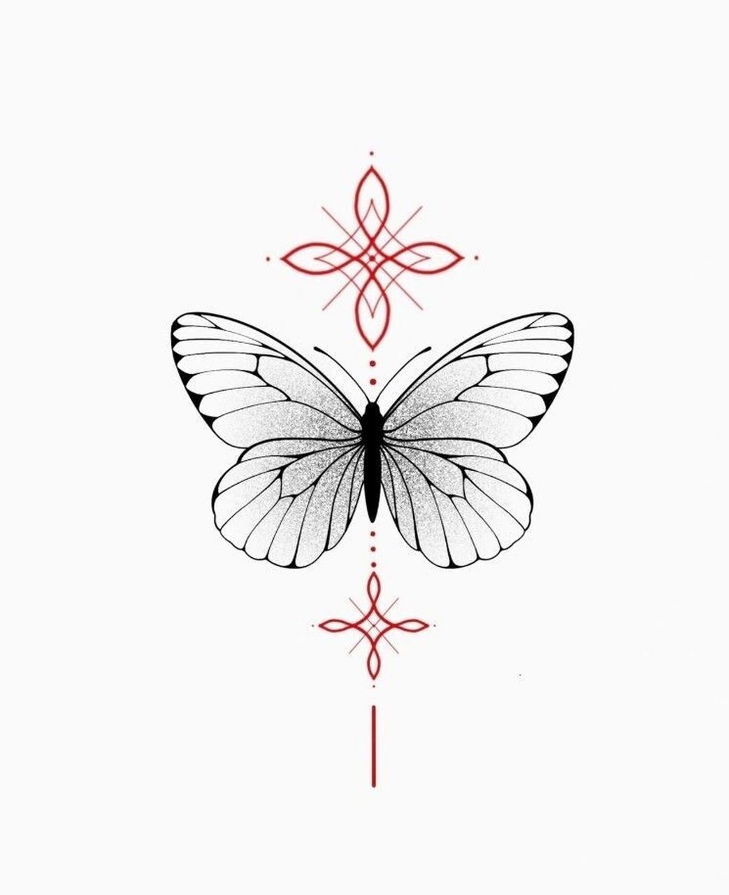 蝴蝶纹身手稿 | 精品精选图集系列 高质量蝴蝶纹身手稿,适合女生的