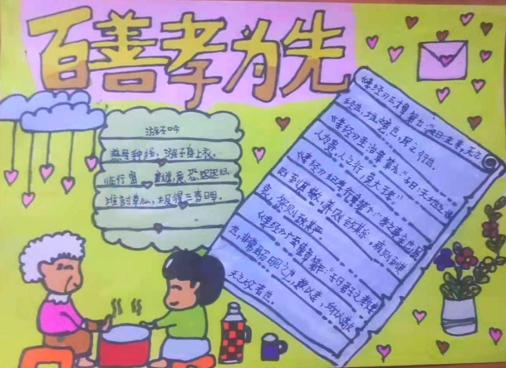 分享一组百善孝为先的手抄报 分享一组百善孝为先的手抄报