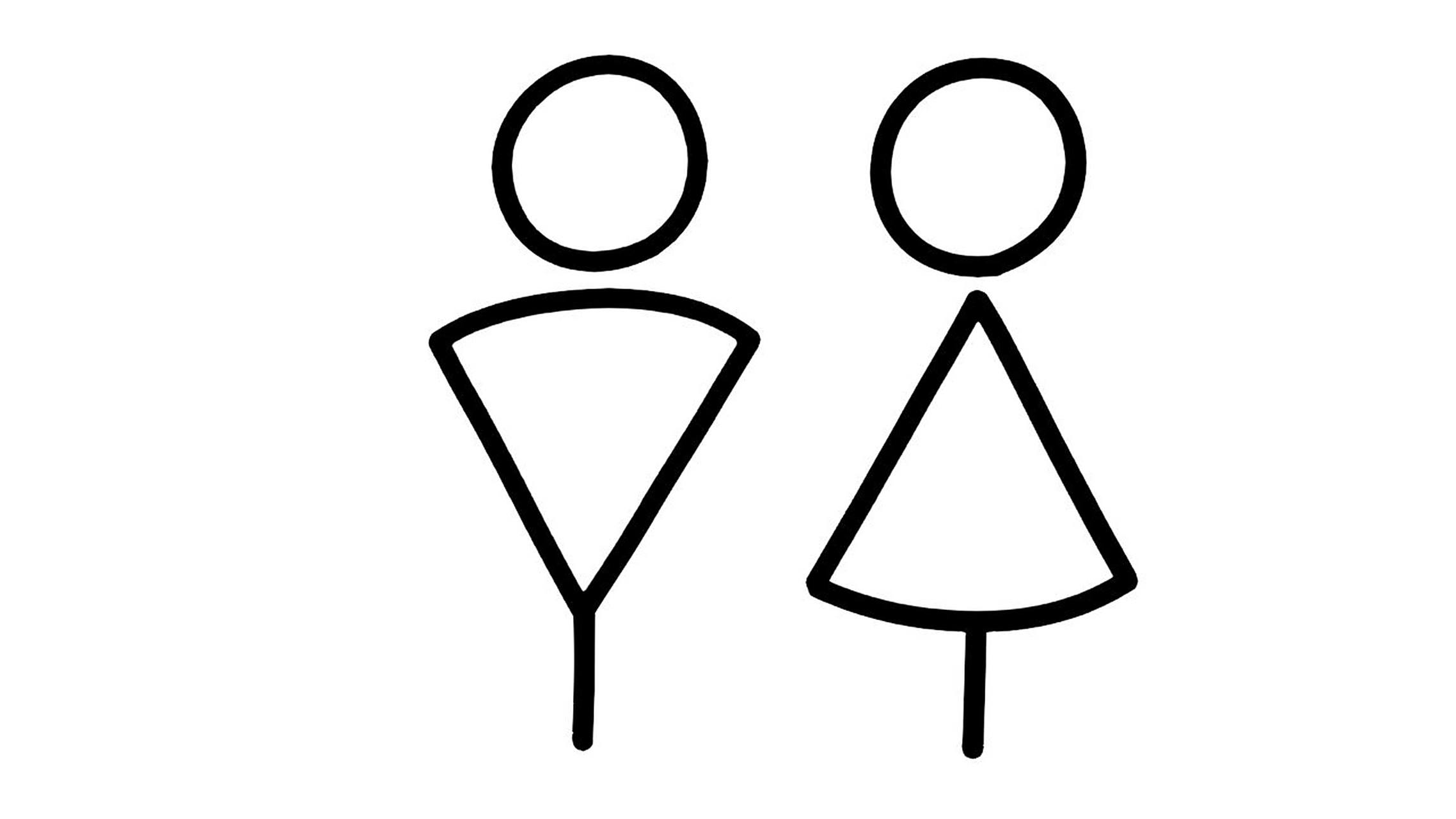 【简笔画素材分享43】7种男女洗手间图标 分享7种创意风格男女洗手间