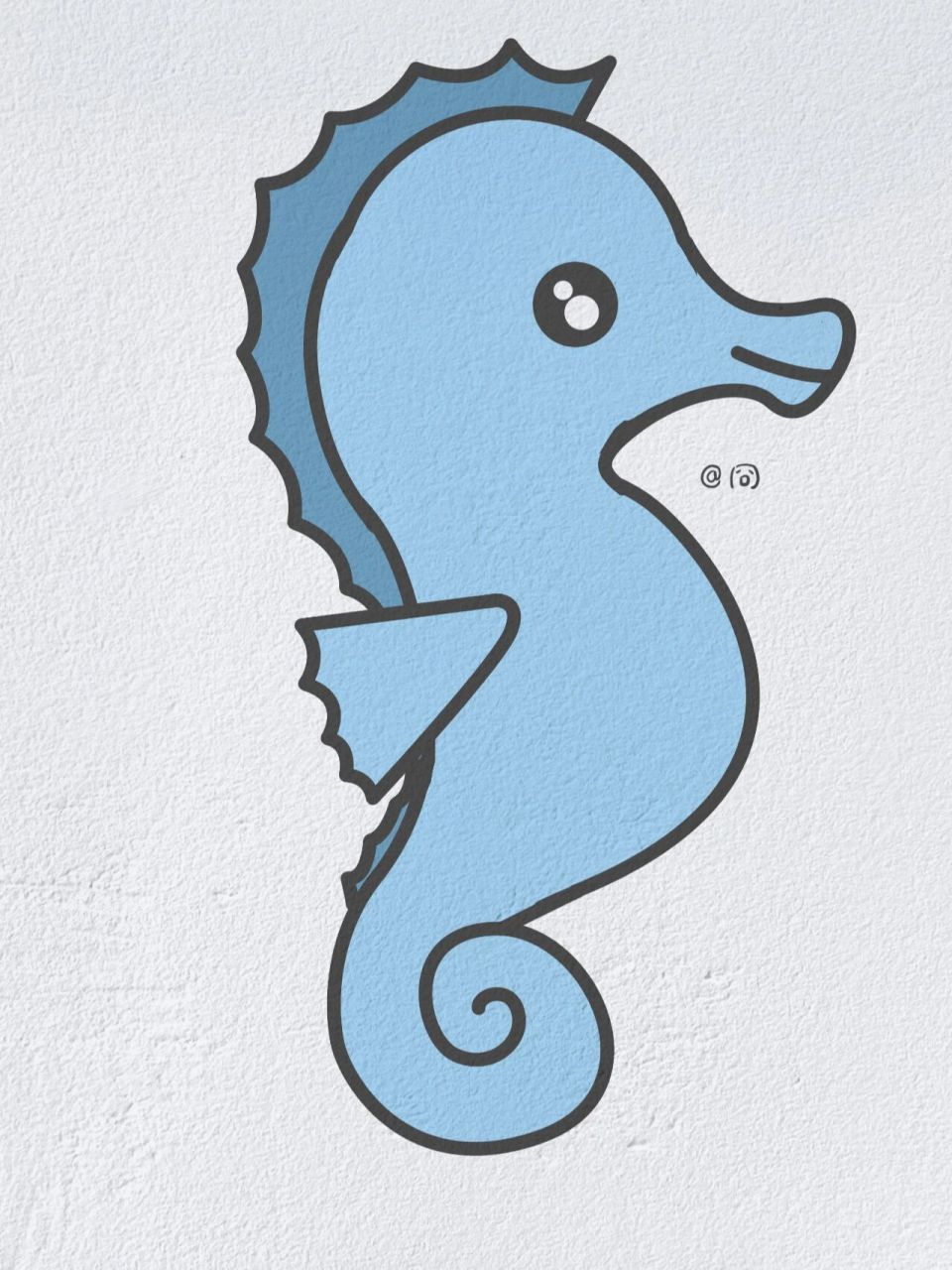 动物简笔画之可爱的小海马