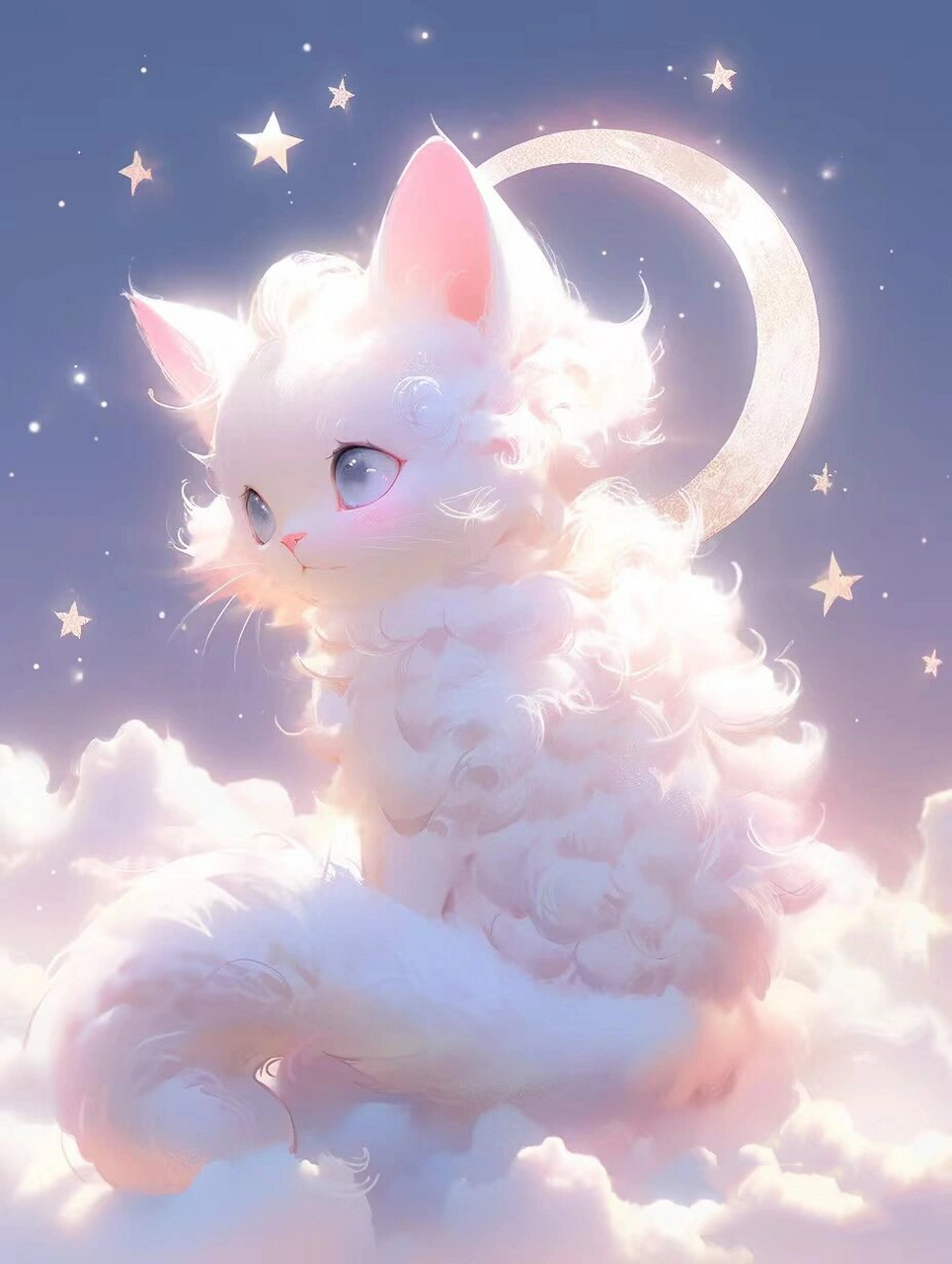 动漫小猫头像/壁纸 星空 小猫