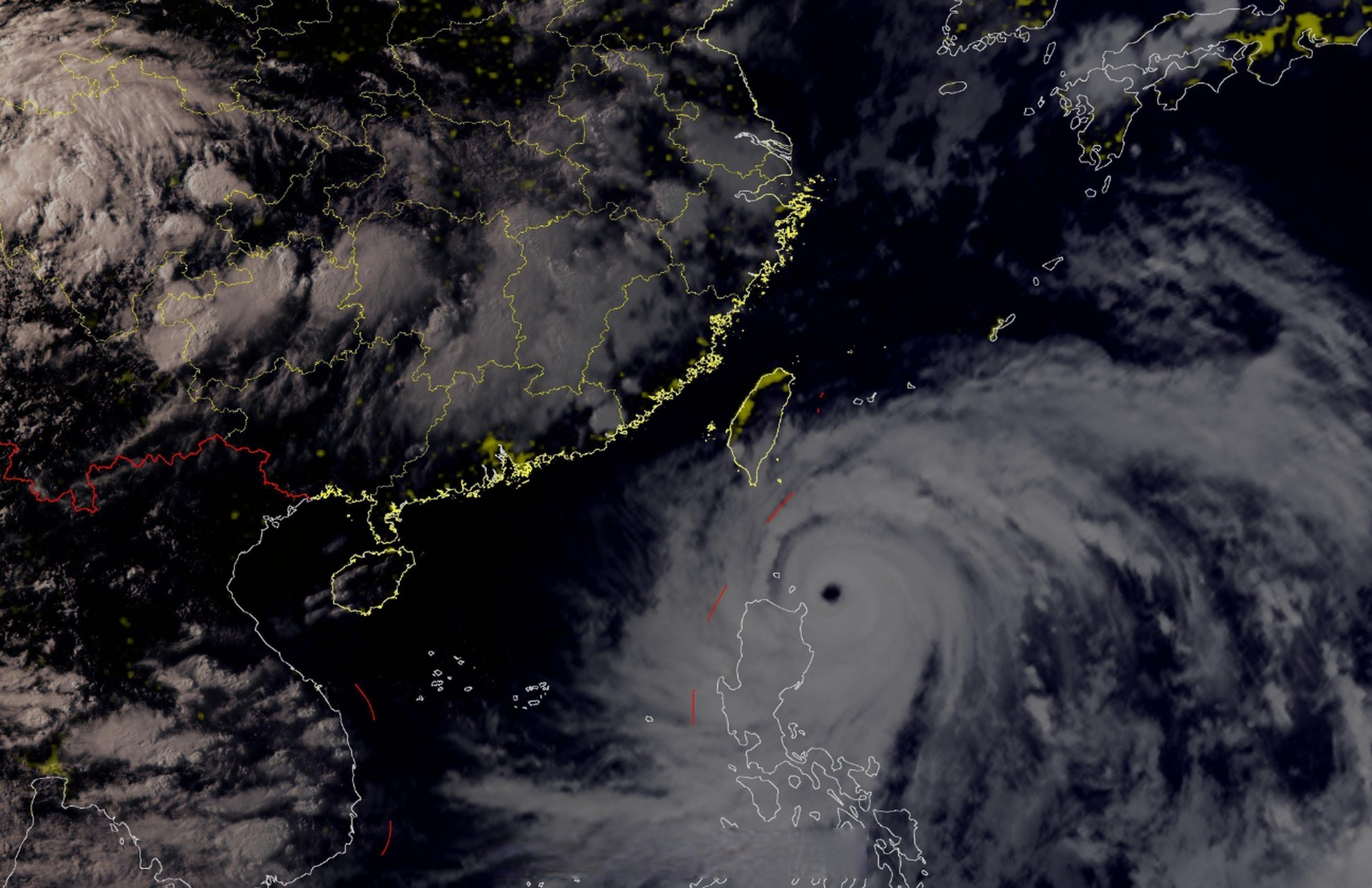 台风杜苏芮# 受菲律宾吕宋岛东北角的摩擦,尽管杜苏芮没有登陆,但