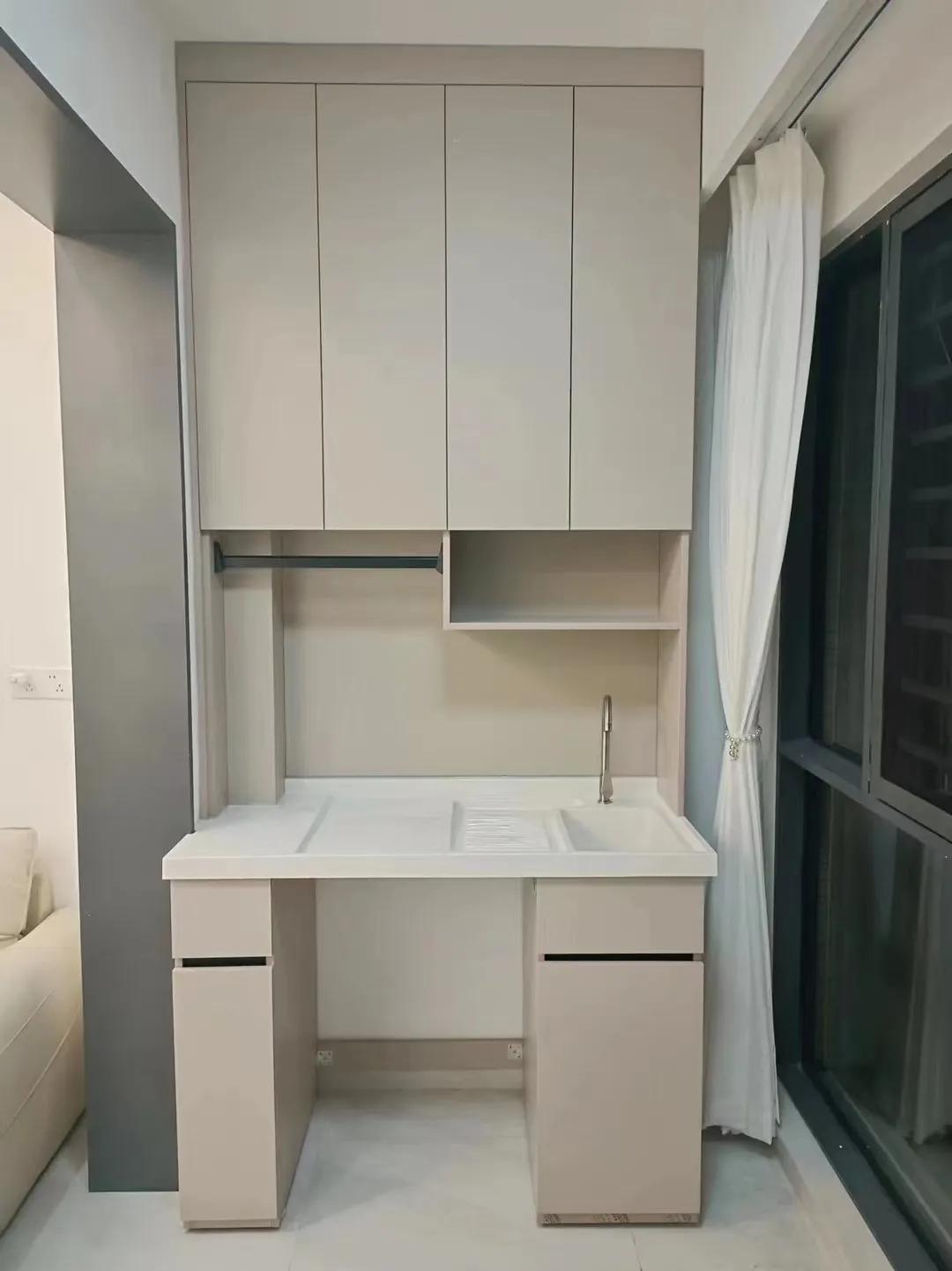 惠州头条惠州博罗石湾阳台柜已落地 1800长深度630的全铝阳台柜 谁说