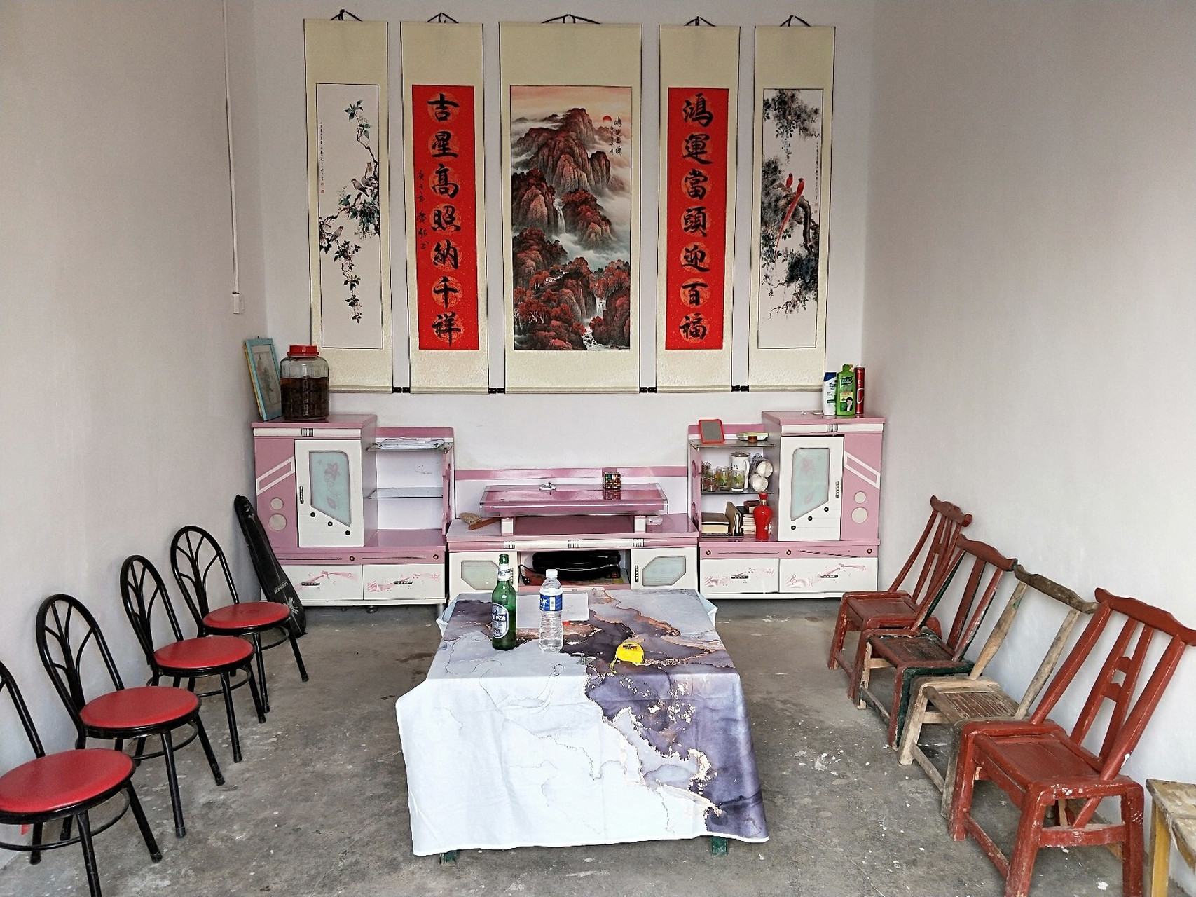 适合农村堂屋的联画