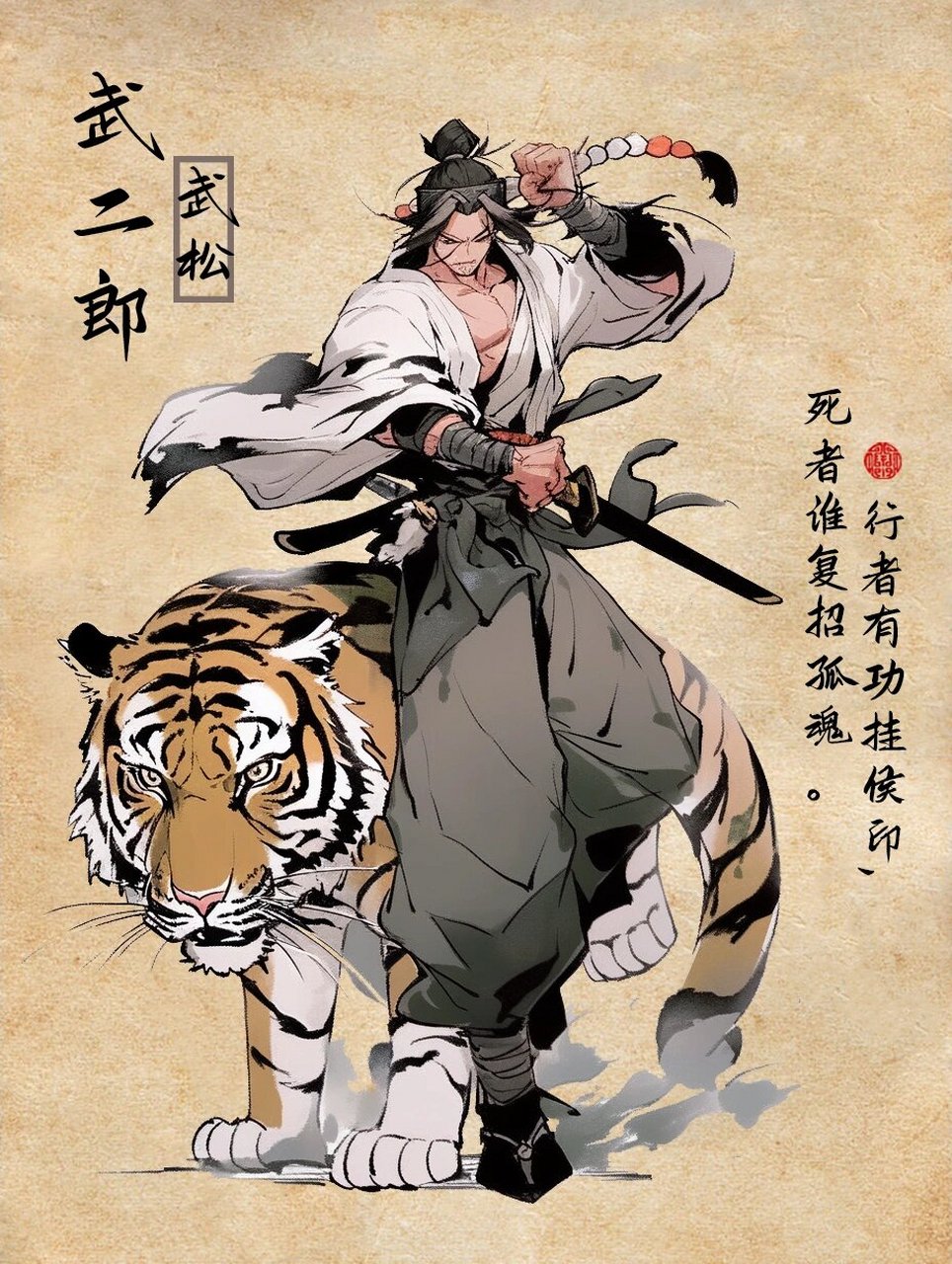 《水浒传》系列人物插图:武松