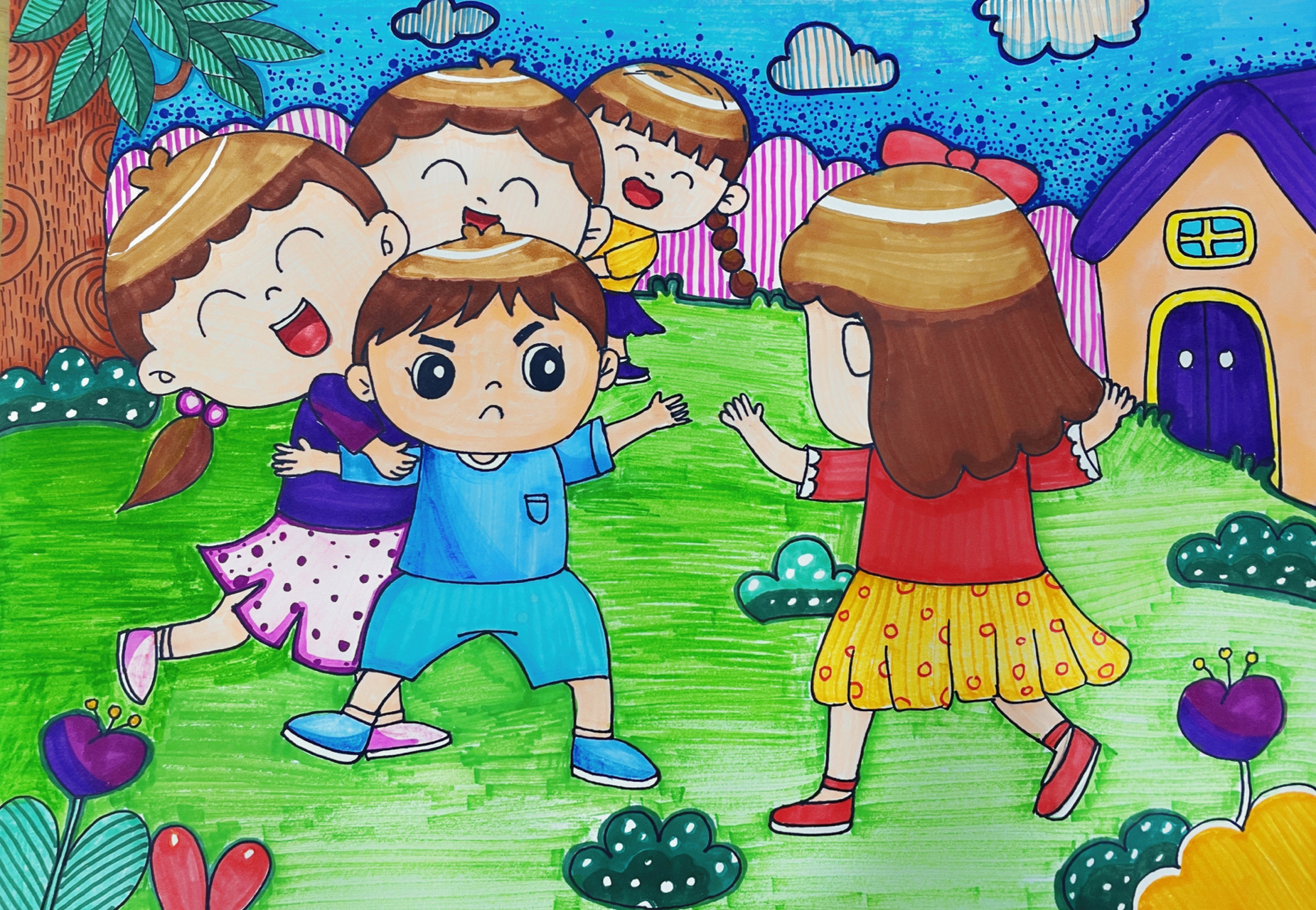 标题:《我爱幼儿园》《幼儿园里趣事多》 我爱幼儿园,幼儿园趣事多