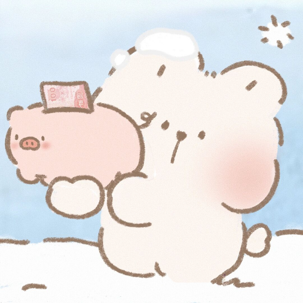 你是我的掌上明猪 |情侣头像 01寄喜饼给你喔(自取原图)